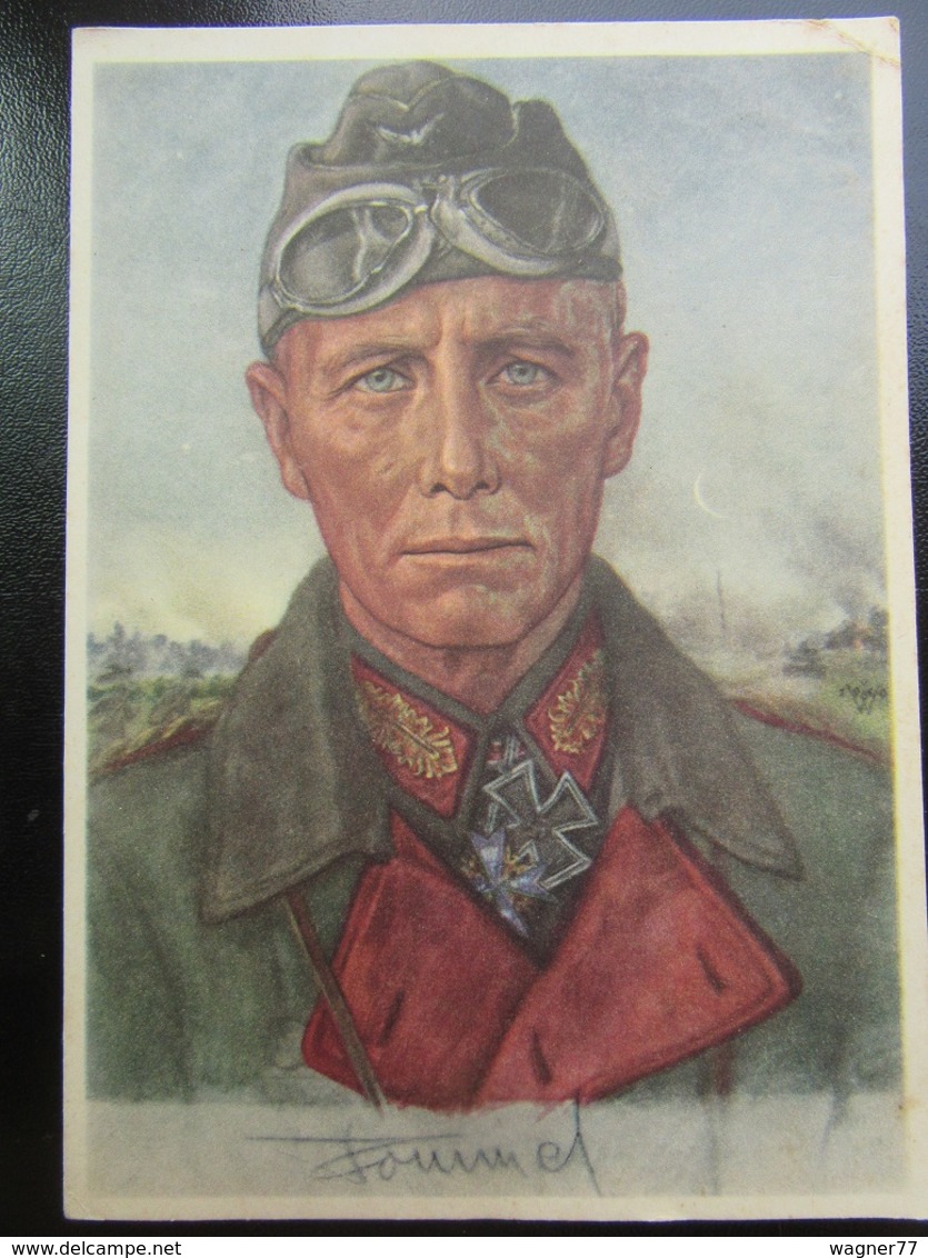 Postkarte Postcard Erwin Rommel - Willrich - Feldpost 1941 Pirna - Weltkrieg 1939-45