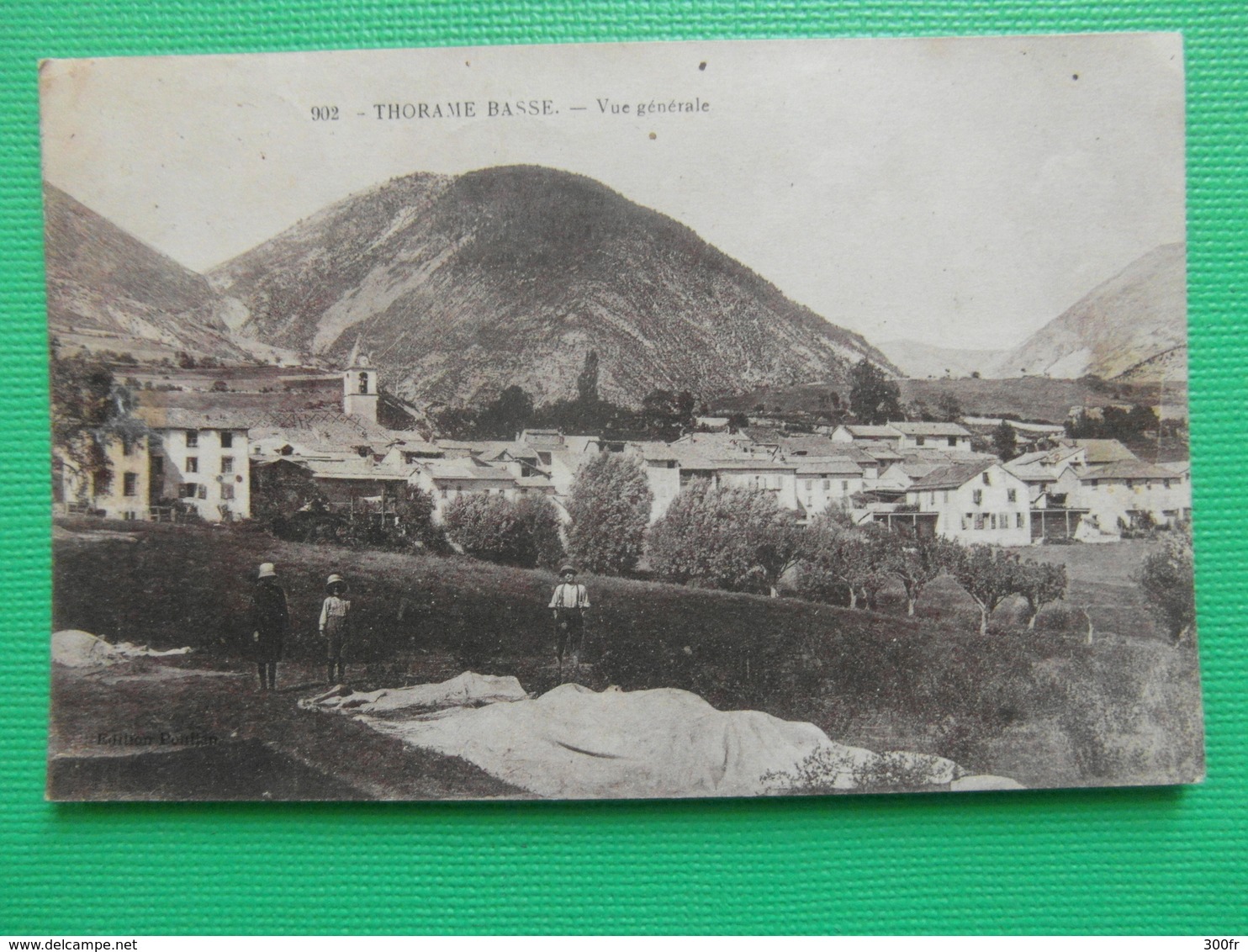 CPA THORAME BASSE VUE GENERALE (04 ALPES HAUTE PROVENCE) Animee Enfants Cachet 1924 - Autres & Non Classés