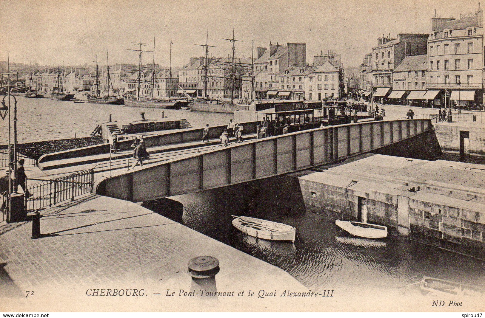 CPA CHERBOURG - LE PONT-TOURNANT ET LE QUAI ALEXANDRE III - Cherbourg