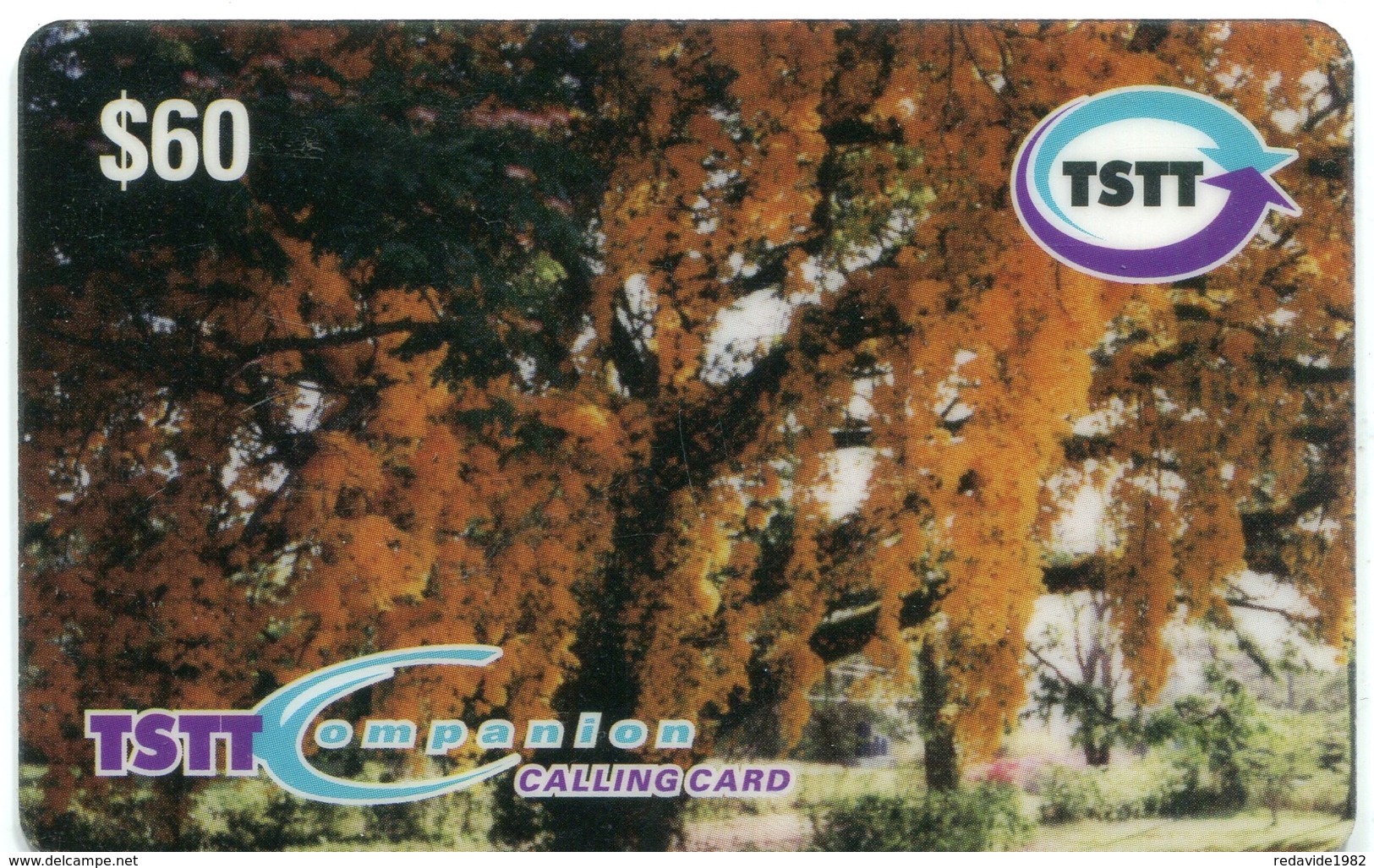 TSTT Calling Card T&T-P16 Poui Tree (Series: E/003). - Trinidad & Tobago