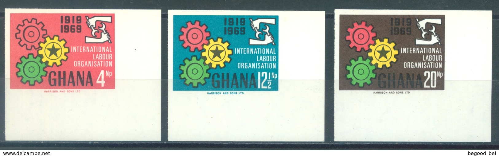 GHANA  - 1969 - MNH/** - NON DENTELE -  Yv 363-365  - Lot 17084 - Ghana (1957-...)