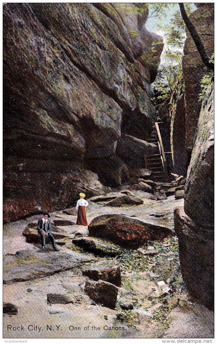 Rock City In One Of The Canyons, New York, USA Vintage Unused - Other & Unclassified