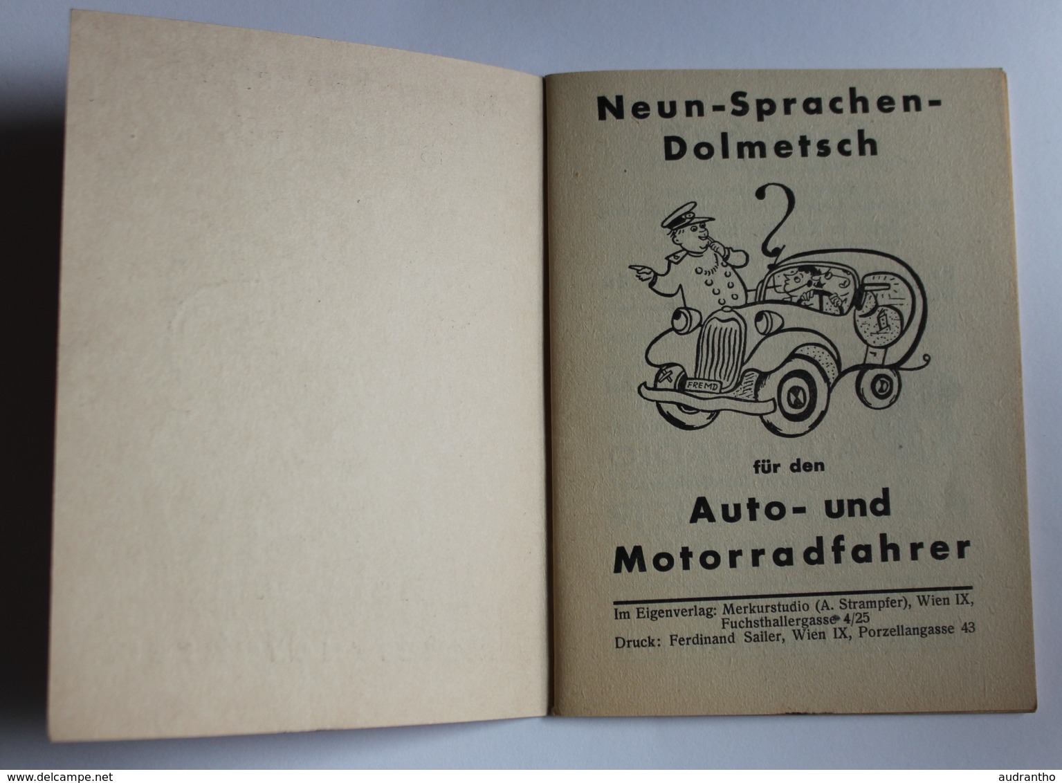 Neun Sprachen Dolmetsch Auto Motorradfahrer Garage Maximilian Moslter Wien Porzellangasse Abécédaire - Autres & Non Classés