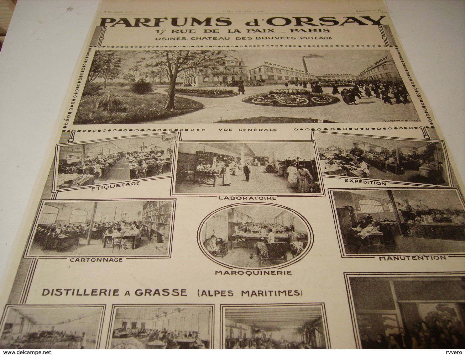 ANCIENNE PUBLICITE LES PARFUMS D ORSAY CHATEAU DES BOUVETS PUTEAUX 1913 - Autres & Non Classés