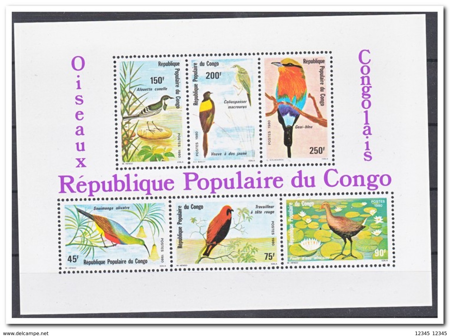 Congo 1980, Postfris MNH, Birds - Ongebruikt