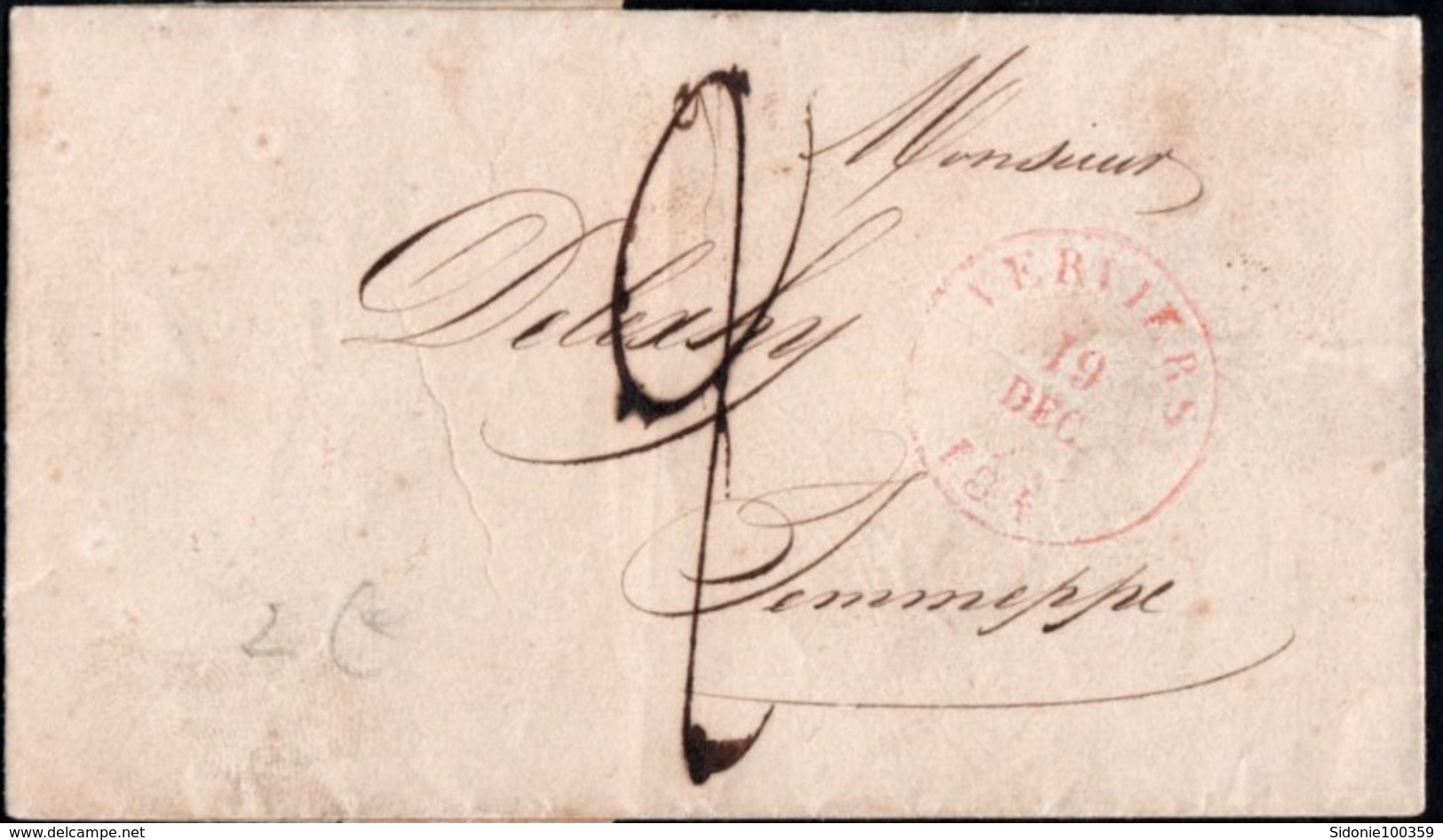 Belgique Lettre Envoyée De Verviers Vers Jemmeppe En 1840 - 1830-1849 (Belgique Indépendante)