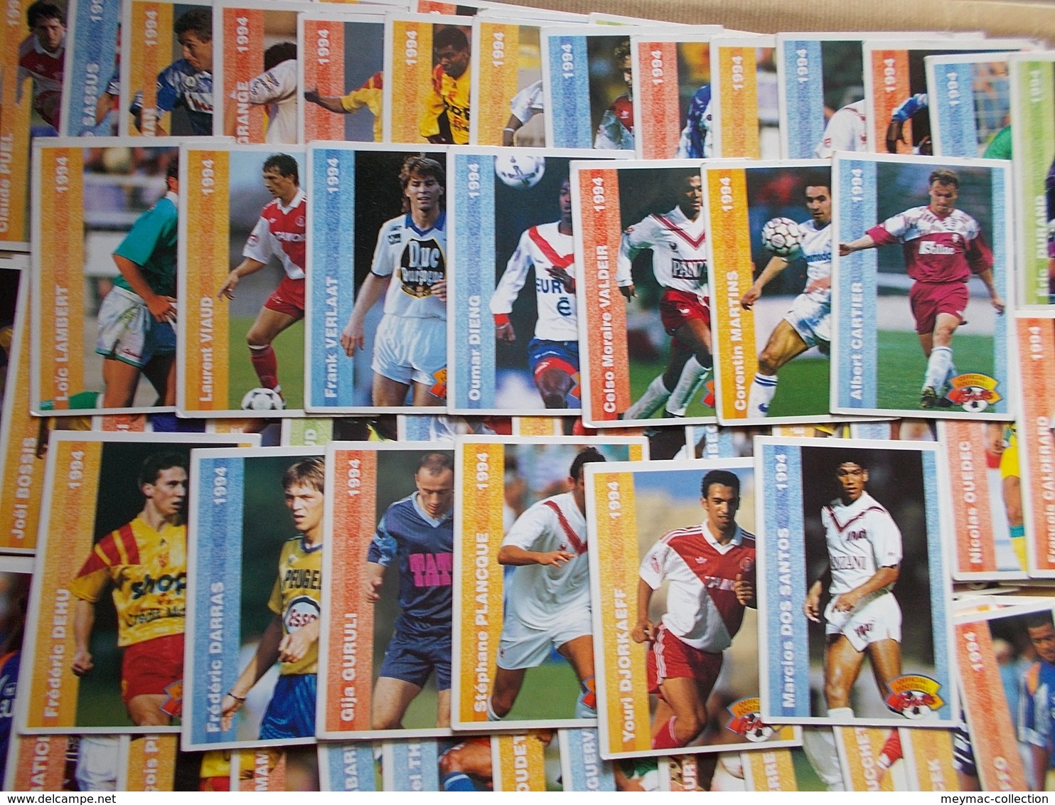 LOT FOOTBALL PANINI 1994 FOOT FRANCE ZIDANE PUEL GINOLA ANGLOMA BLANC GLASSMANN DJORKAEFF - Trading Cards