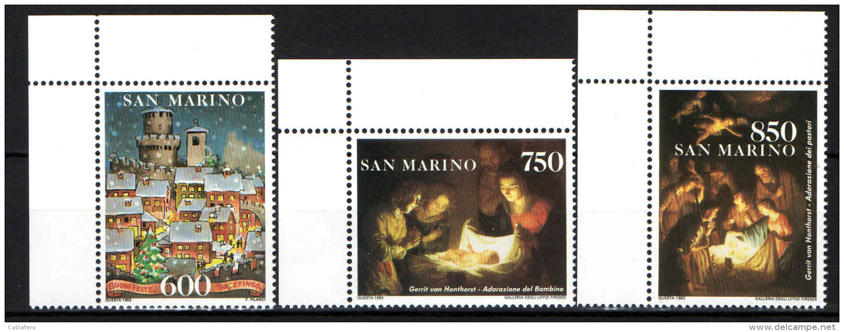 SAN MARINO - 1993 - NATALE LAICO E NATALE RELIGIOSO - MNH - Nuovi