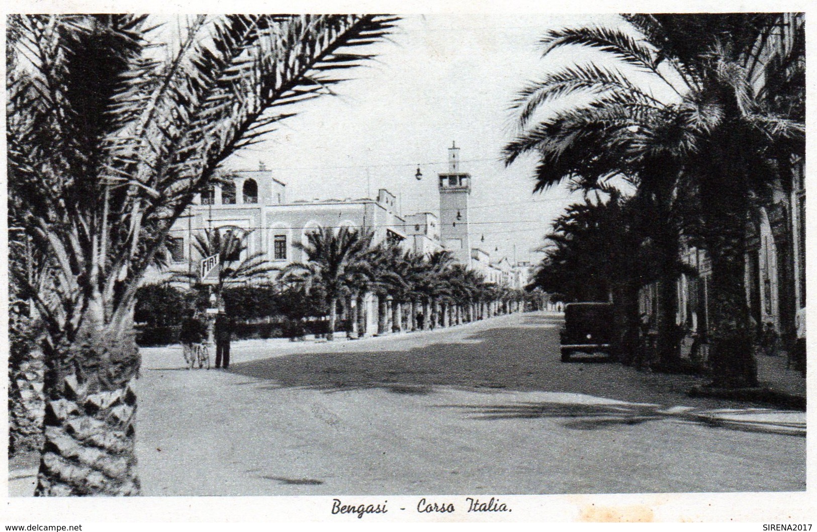 BENGASI - CORSO ITALIA - LIBIA - VIAGGIATA - Guerra 1939-45
