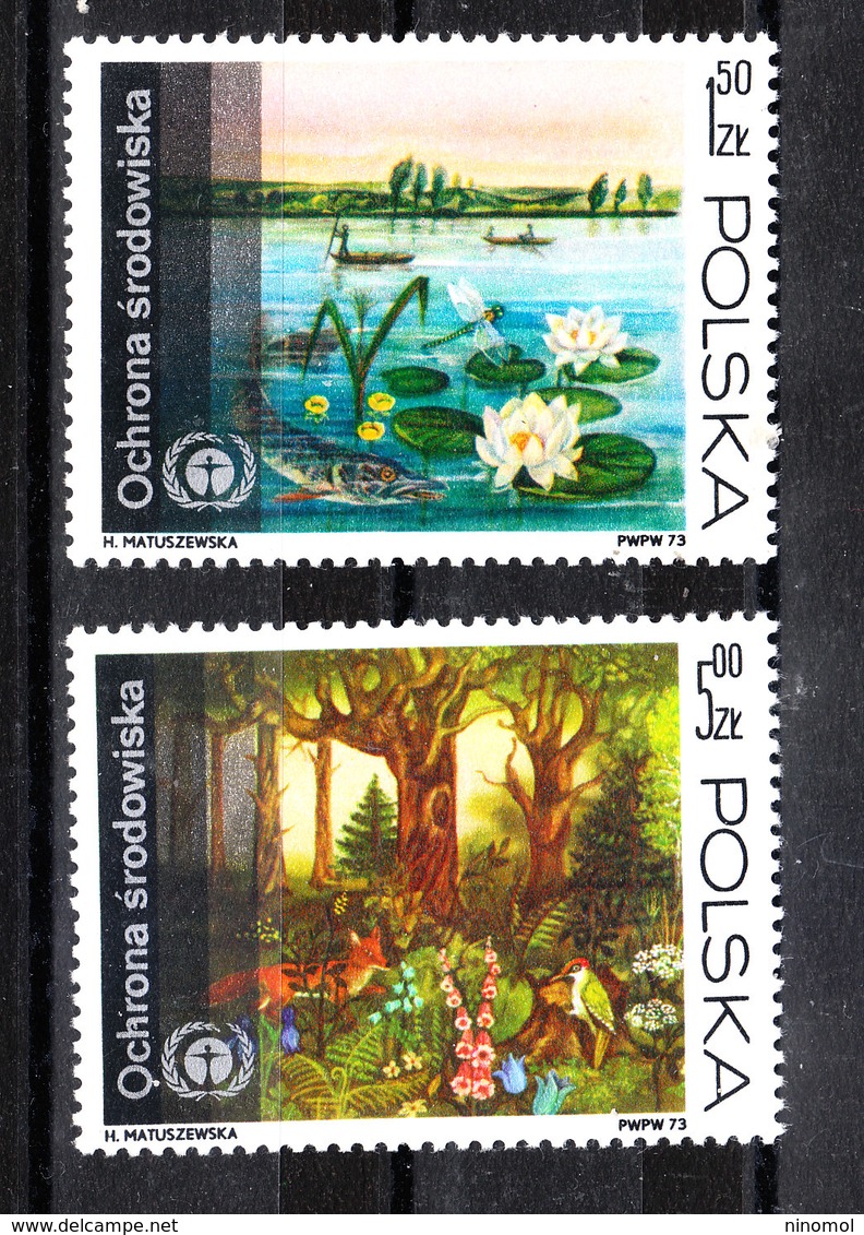 Polonia   -   1973.  Vegetazione Lacustre E Boschiva. Lacustrine And Wooded Vegetation. MNH - Vegetazione