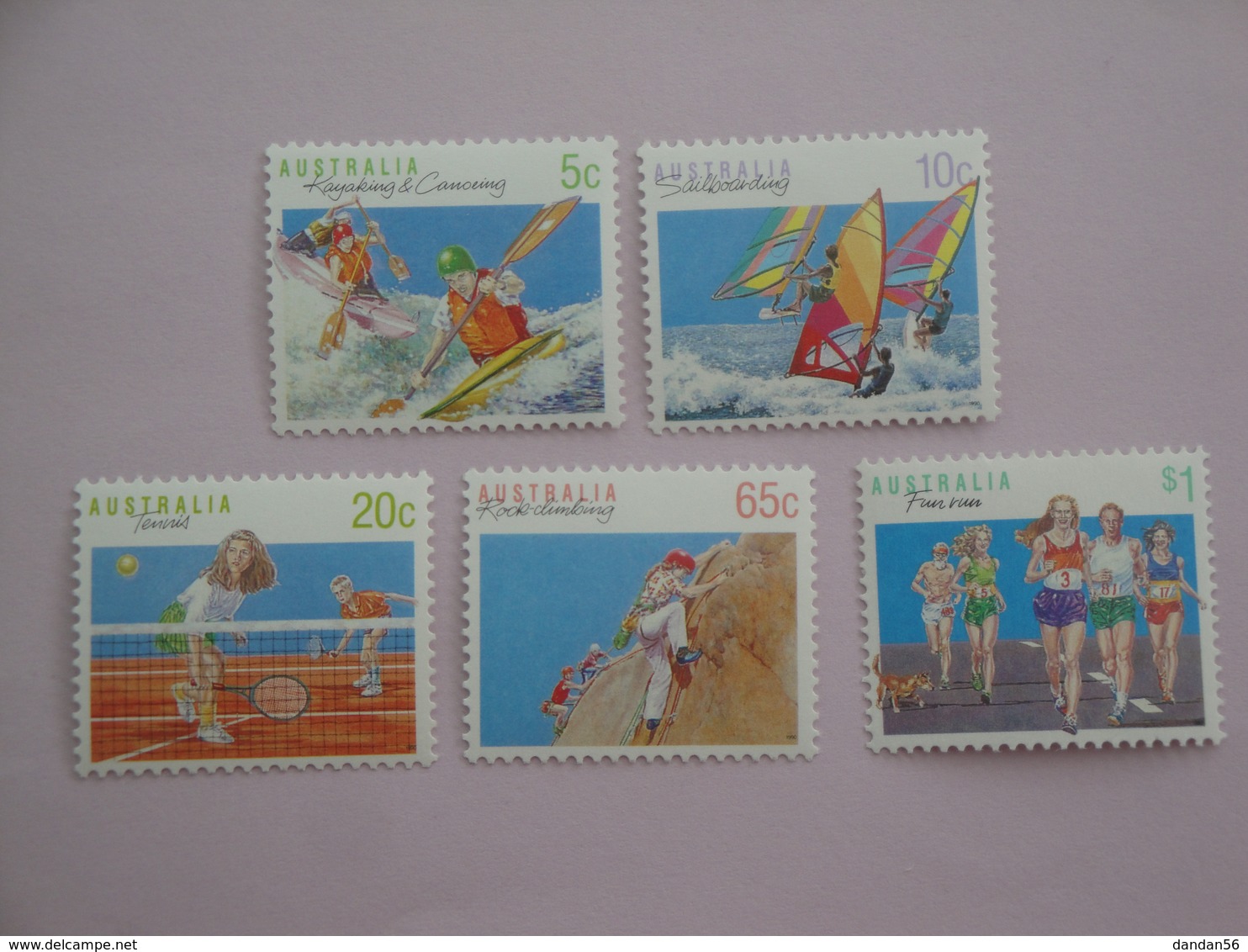 1990 Australie Yvert 1140/4 ** Sport  Scott 1114/8 Michel 1182/6  SG Xxx - Neufs