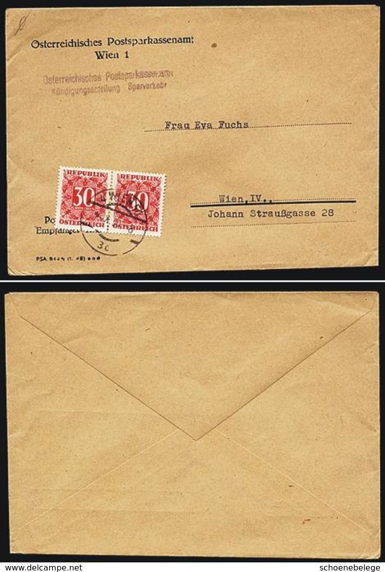 A5512) Österreich Austria Brief V. Postscheckamt Wien 10.10.50 - Briefe U. Dokumente