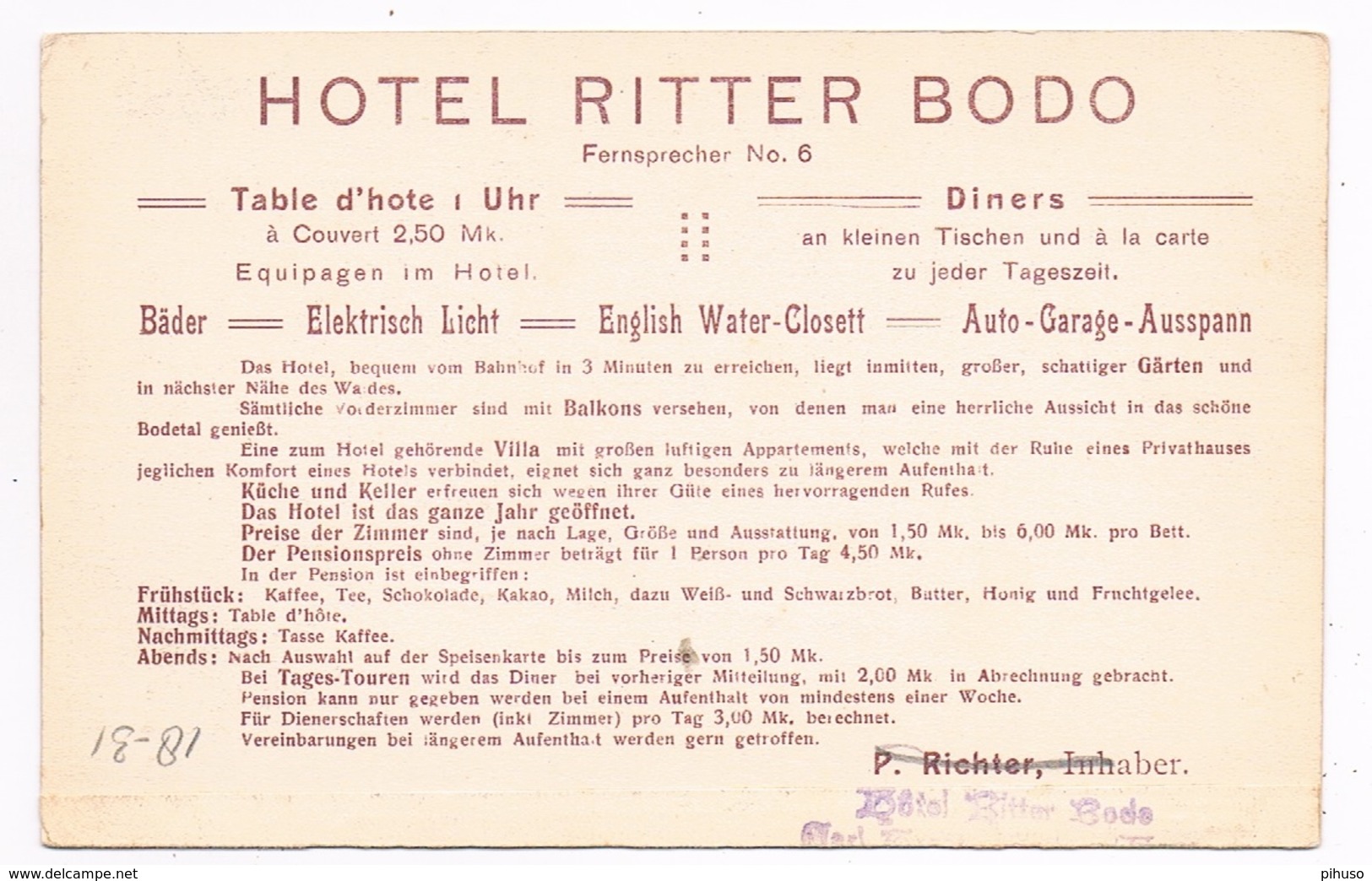 D-8449   THALE : Hotel Ritter Bodo - Thale