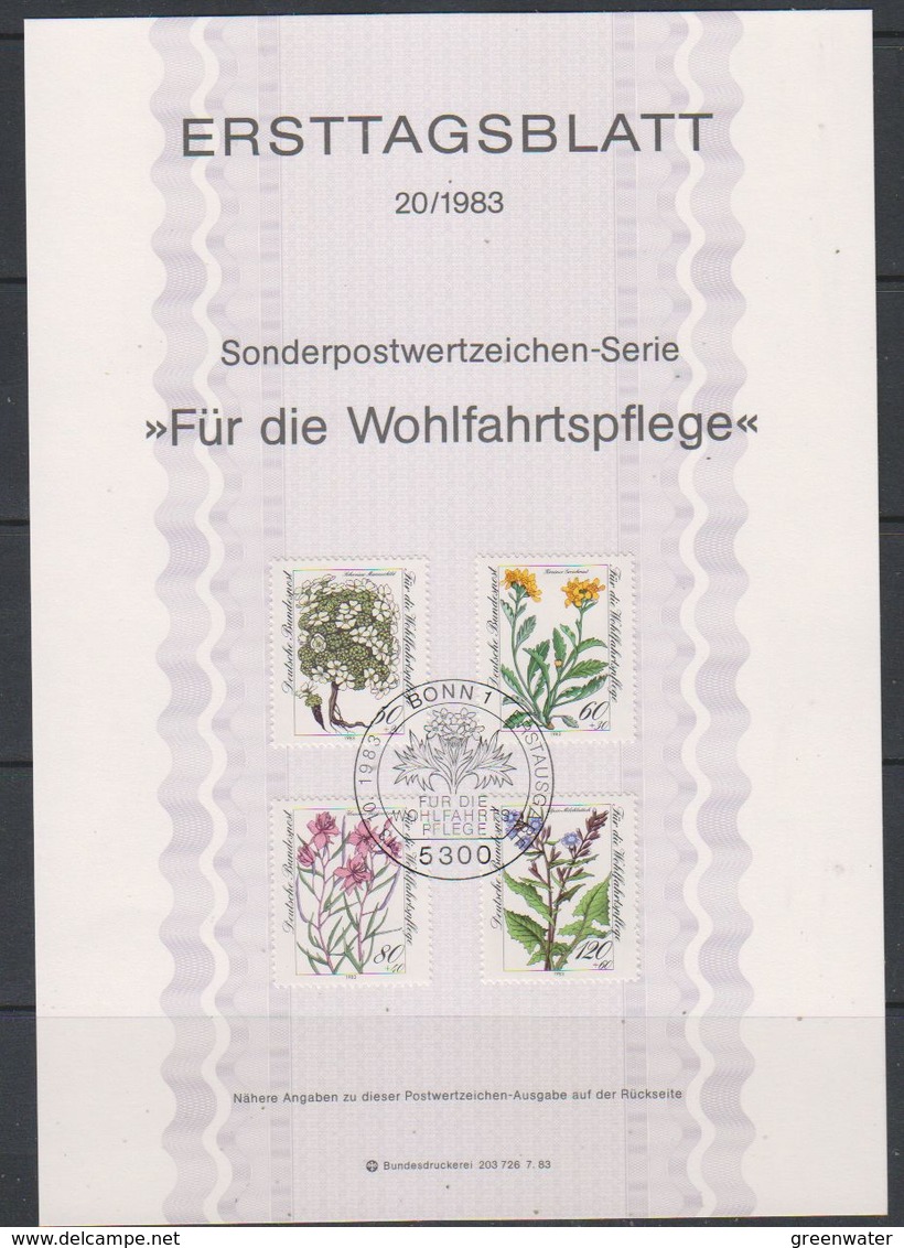 Germany 1983 Plants 4v Ersttagsblatt (F7166) - Brieven En Documenten