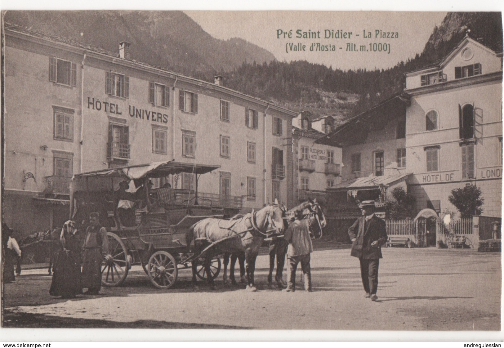 Cp Pré Saint Didier - La Piazza ( Valle D' Aosta ) - Andere & Zonder Classificatie