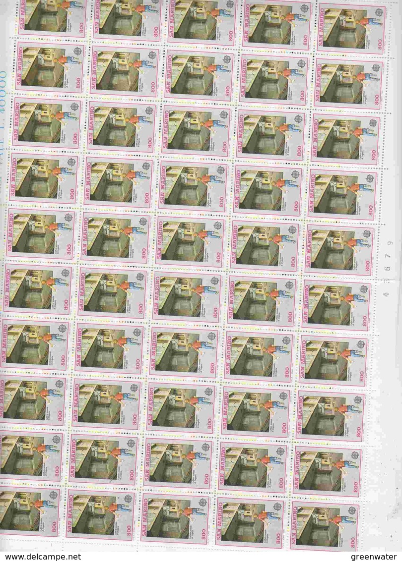 Europa Cept 1990 San Marino 2v Complete Sheets Of 50 (1x Folded)  ** Mnh (F7171) - 1990