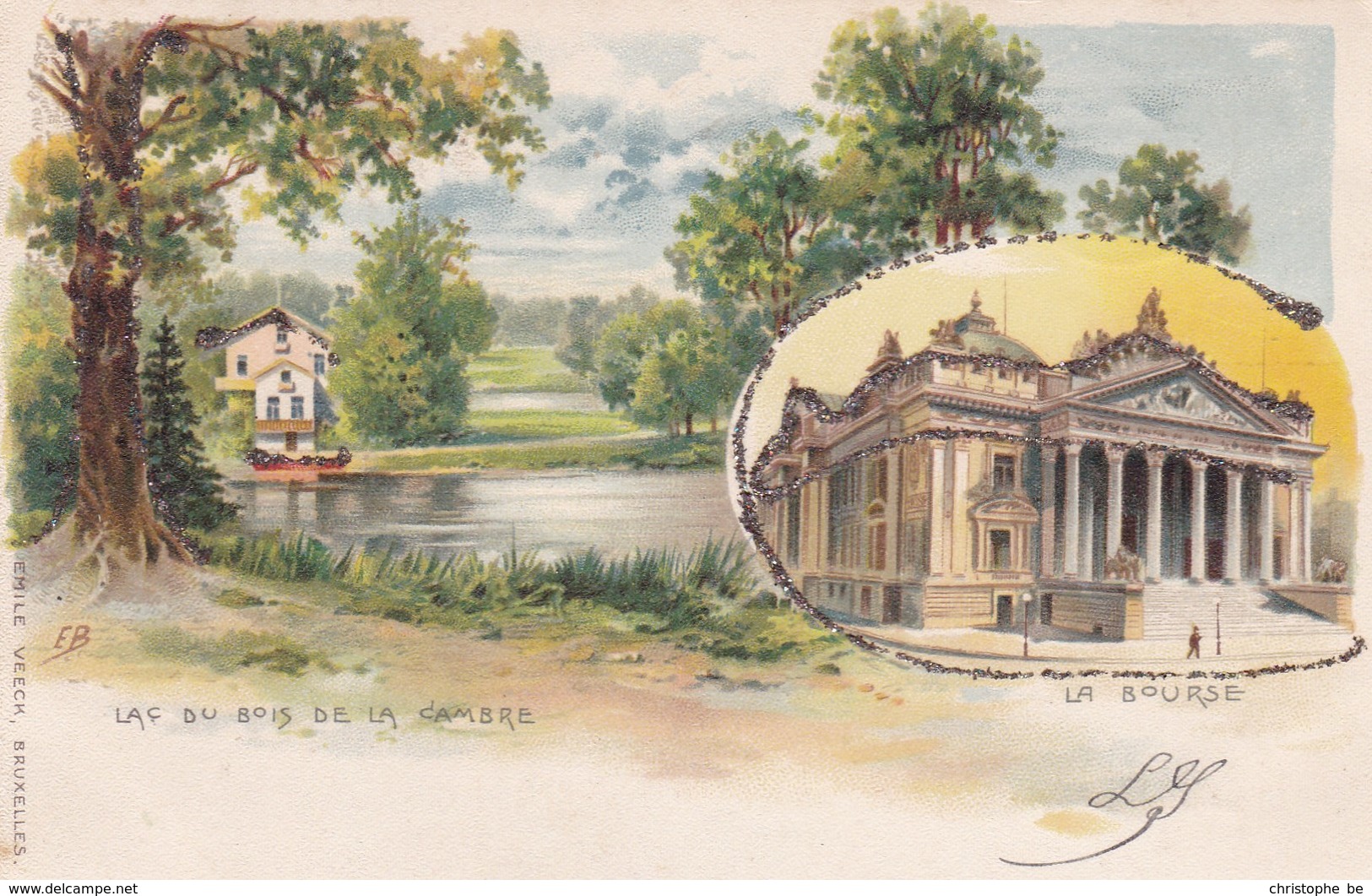 Brussel, Bruxelles, Lac Du Bois De La Cambre, La Bourse (pk46894) - Mehransichten, Panoramakarten