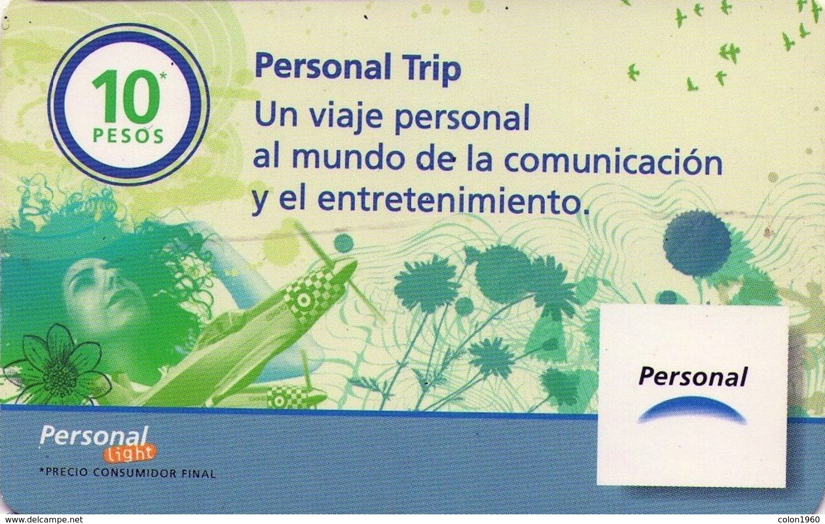 TARJETA TELEFONICA DE ARGENTINA, PREPAGO. PER-0107, PERSONAL TRIP (015) ALCARD - Argentina