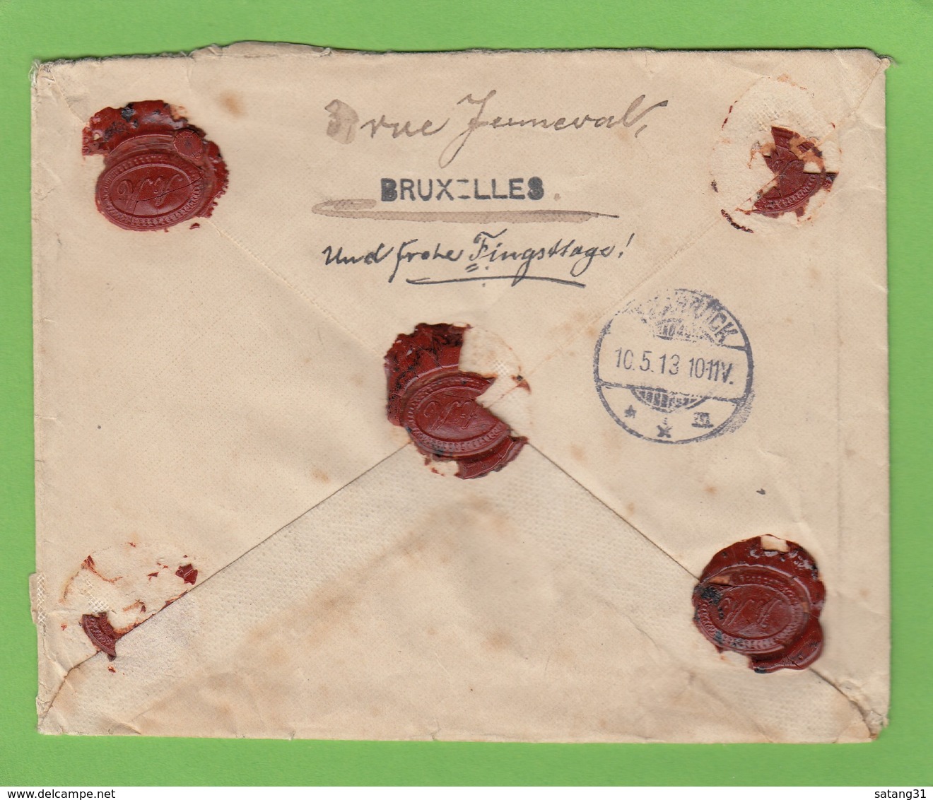 LETTRE RECOMMANDÉE DE BRUXELLES, AVEC NOS 78,112 ET 120,POUR OSNABRÜCK. - 1905 Breiter Bart