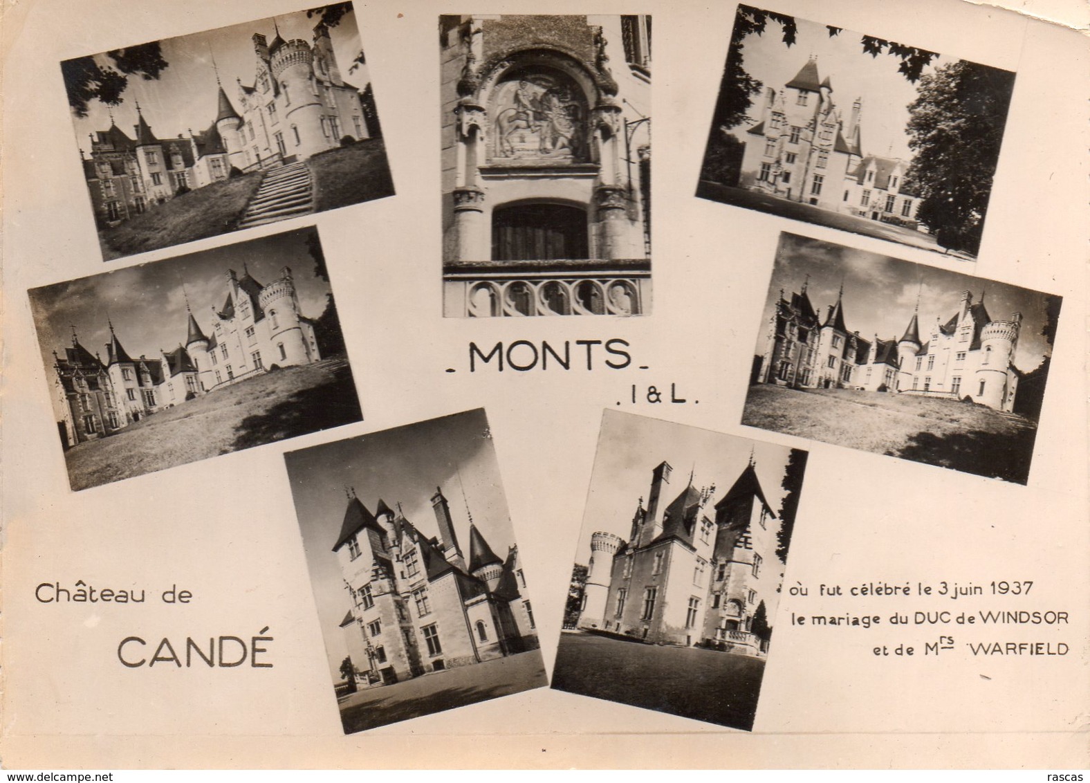 CPSM - M - INDRE ET LOIRE - MONTS - CHATEAU DE CANDE OU FUT CELEBRE LE MARIAGE DU DUC DE WINDSOR LE 3 JUIN 1937 - Autres & Non Classés