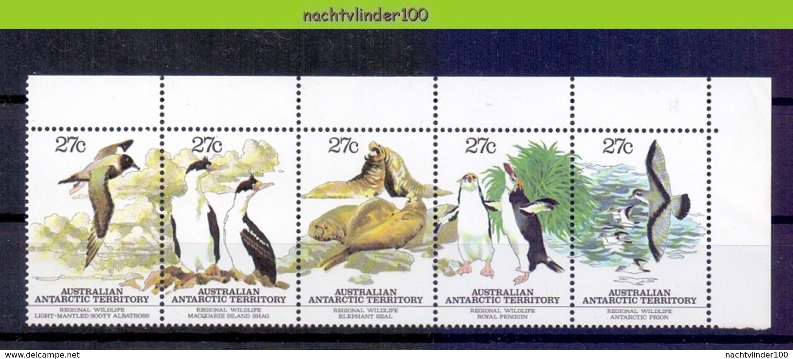 Mwe2601 FAUNA VOGELS PINGUIN PENGUIN ELEPHANT SEAL BIRDS VÖGEL AVES OISEAUX AUSTRALIAN ANTARCTIC TERRITORY 1983 PF/MNH - Pinguïns & Vetganzen