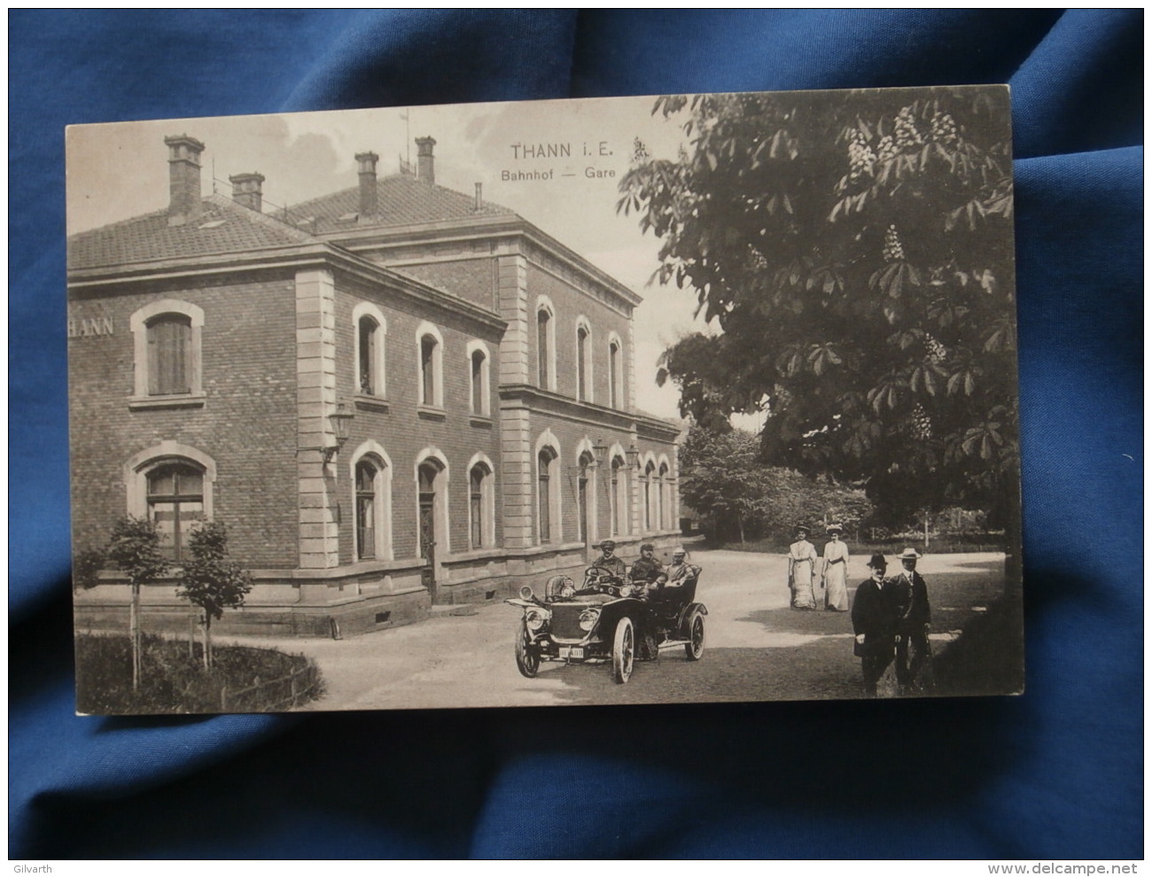 Thann  Bahnhof  Gare  Automobile - Animée - Circulée 1912 - R188 - Thann