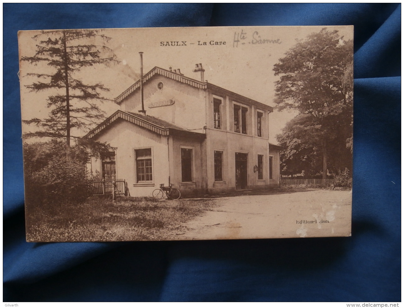 Saulx  La Gare  Bicyclette - écrite 1917 - R188 - Sonstige & Ohne Zuordnung