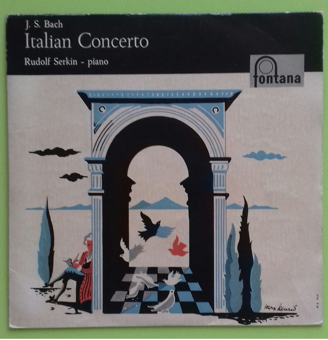 J.S. BACH - ITALIAN CONCERTO - Rudolf Serkin - Piano - EP 7" - Fontana - Printed In Italy - 45 Giri - Classica