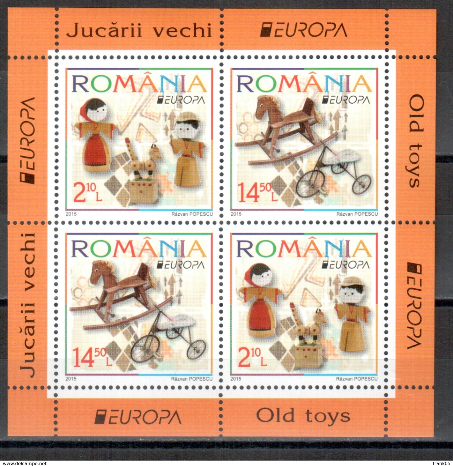 Rumänien / Romania / Roumanie 2015 Block I EUROPA ** - 2015