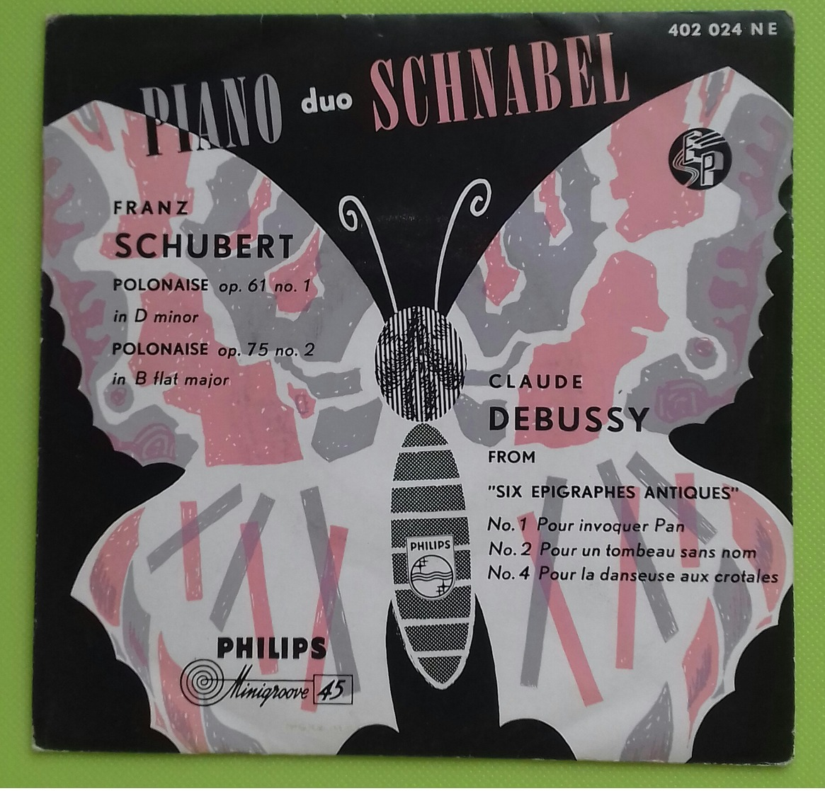 PIANO Duo SCHNABEL - EP 7" - Philips - Printed In Holland - 45 Giri - Classica