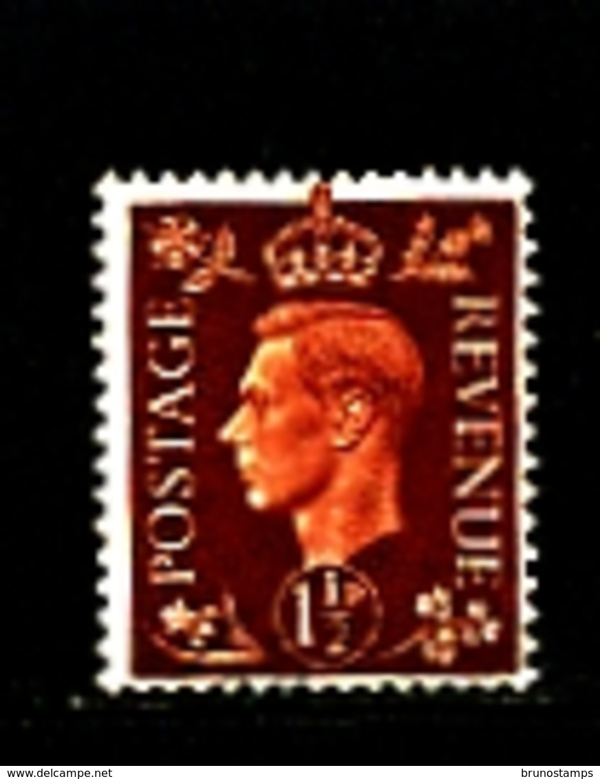 GREAT BRITAIN - 1937  KGVI  1 1/2d DARK COLOURS  WMK SIDEWAYS  FINE USED - Oblitérés