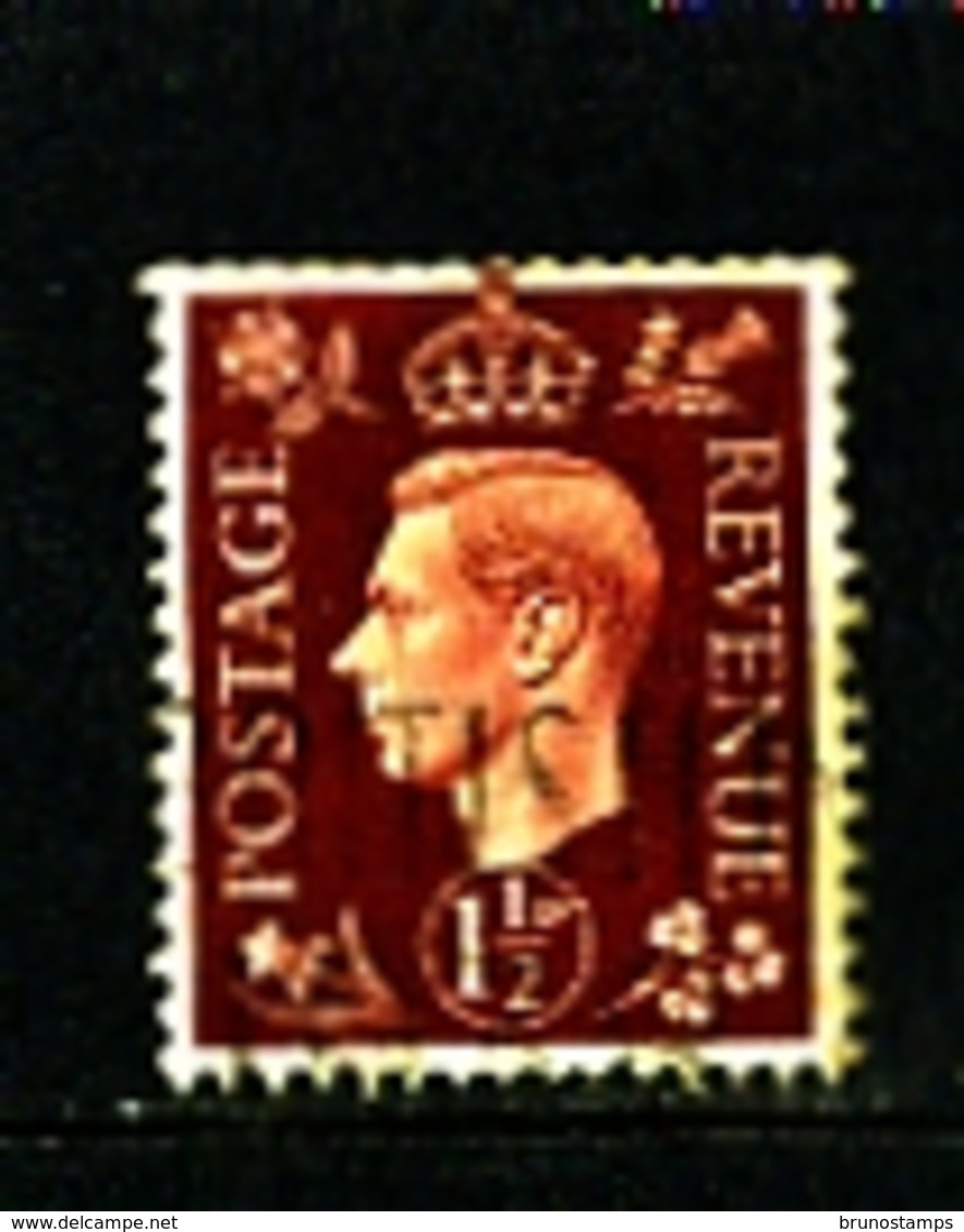 GREAT BRITAIN - 1937  KGVI   1 1/2d  DARK COLOURS  WMK INVERTED  FINE USED - Gebraucht