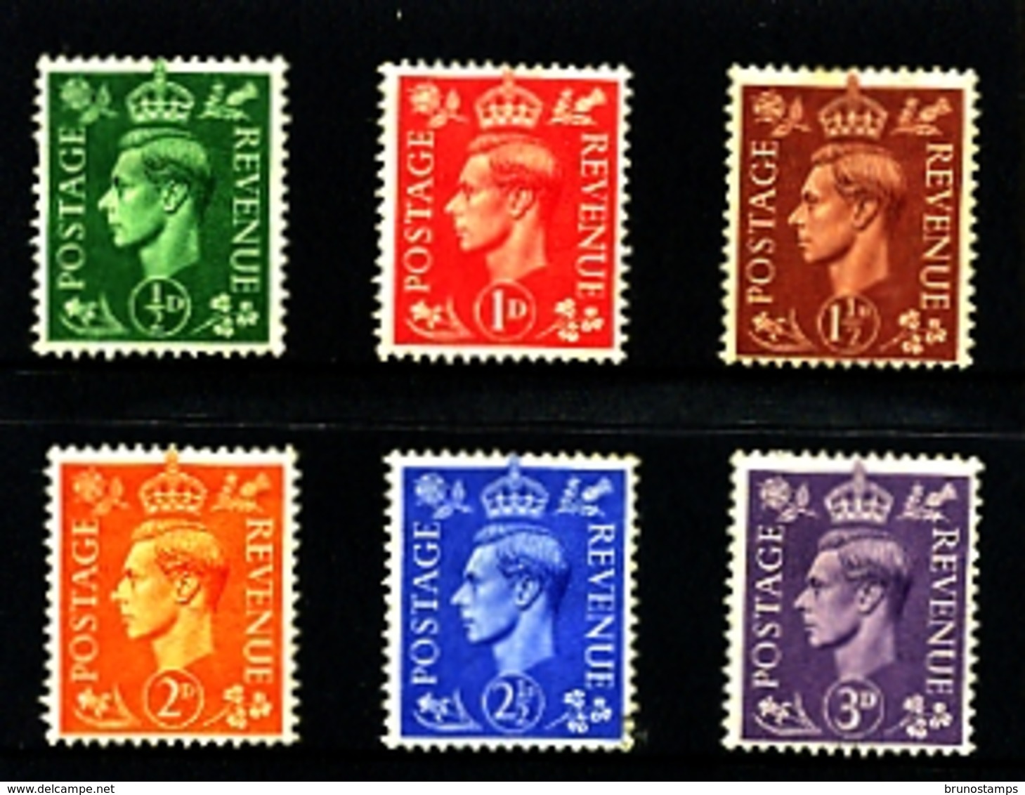 GREAT BRITAIN - 1941-42  KGVI  LIGHT COLOURS  SET  MINT - Nuovi