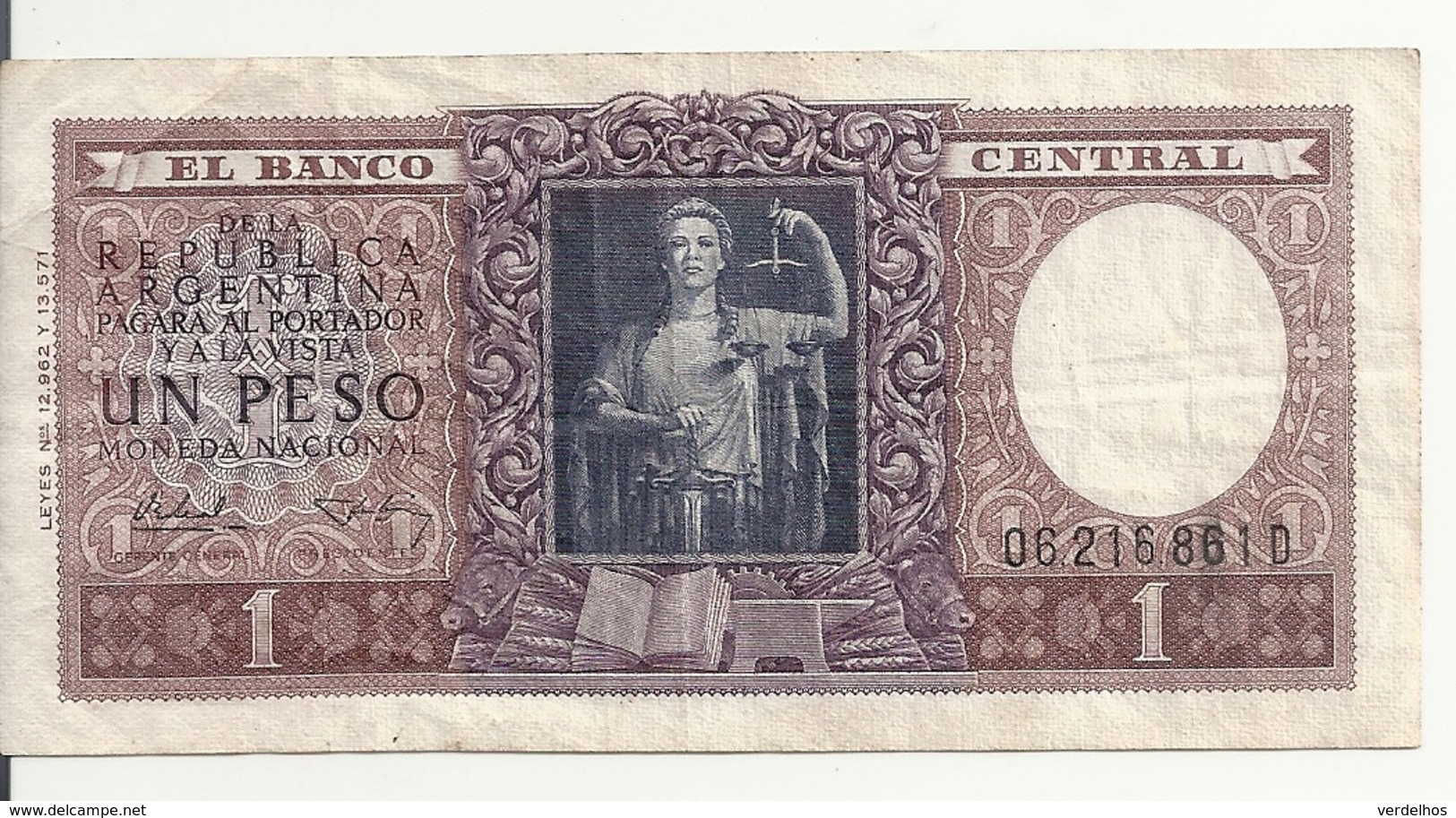 ARGENTINE 1 PESO ND1956 VF P 263 - Argentina