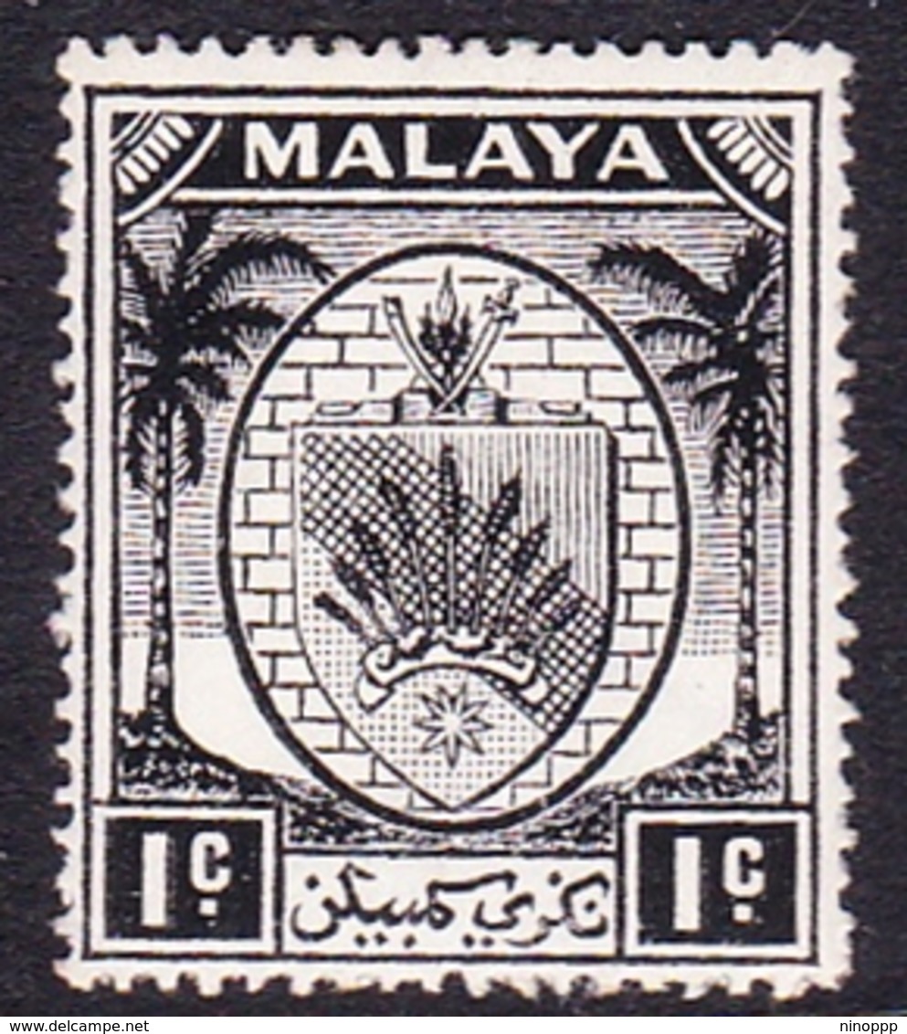 Malaysia-Negri Sembilan SG 42 1949 Arms, 1c Black, Mint Hinged - Negri Sembilan