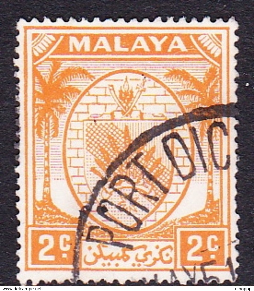 Malaysia-Negri Sembilan SG 43 1949 Arms, 2c Orange, Used - Negri Sembilan