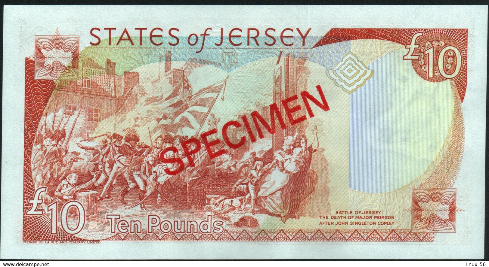 JERSEY - 10 Pounds Nd.(1993) SPECIMEN {sign. George Baird} UNC P.22 S - Jersey