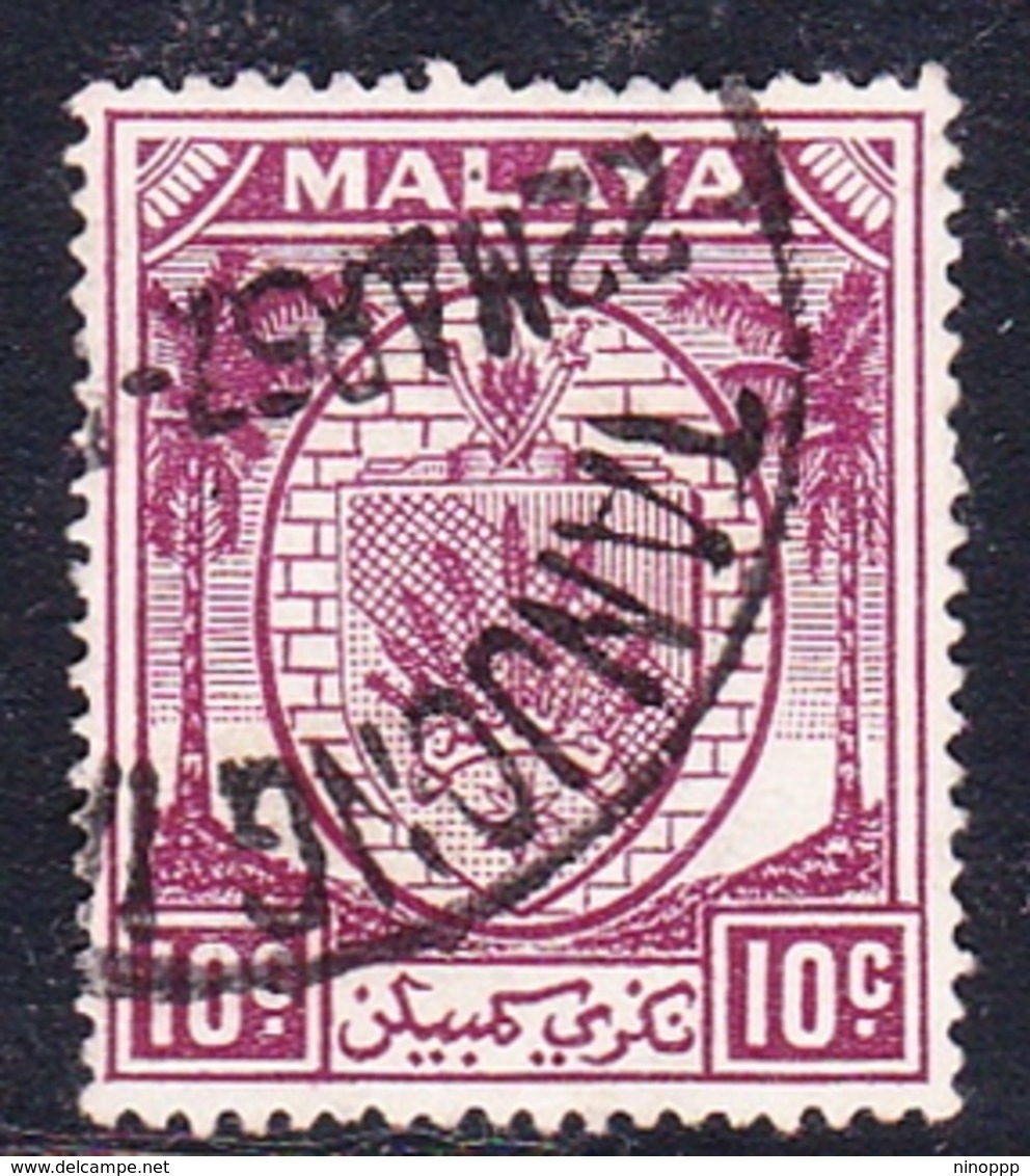 Malaysia-Negri Sembilan SG 50 1949 Arms, 10c Purple, Used - Negri Sembilan