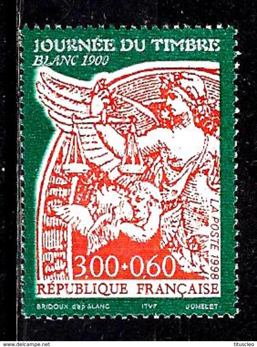 FRANCE 3135** 3f + 60c Orange Sur Vert Journée Du Timbre 1998  " Blanc 1900" - Neufs