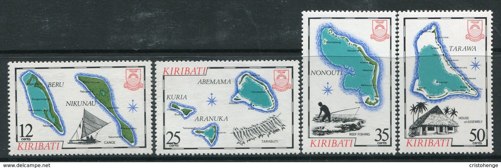 Kiribati 1983 Island Maps - 2nd Issue - Set MNH (SG 201-04) - Kiribati (1979-...)