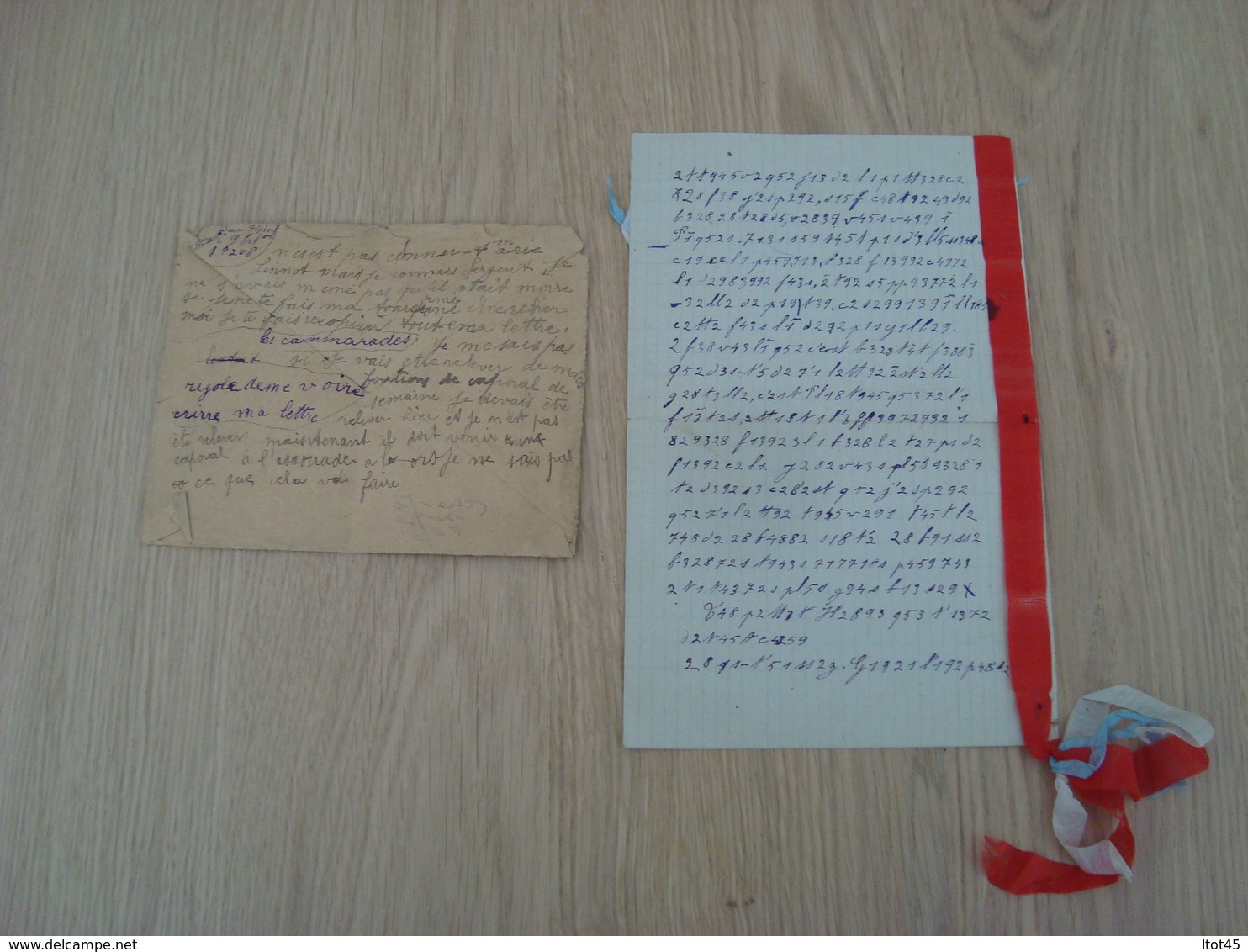 LETTRE + ENVELOPPE 31 MARS 1917 LETTRE CODEE - Documents Historiques