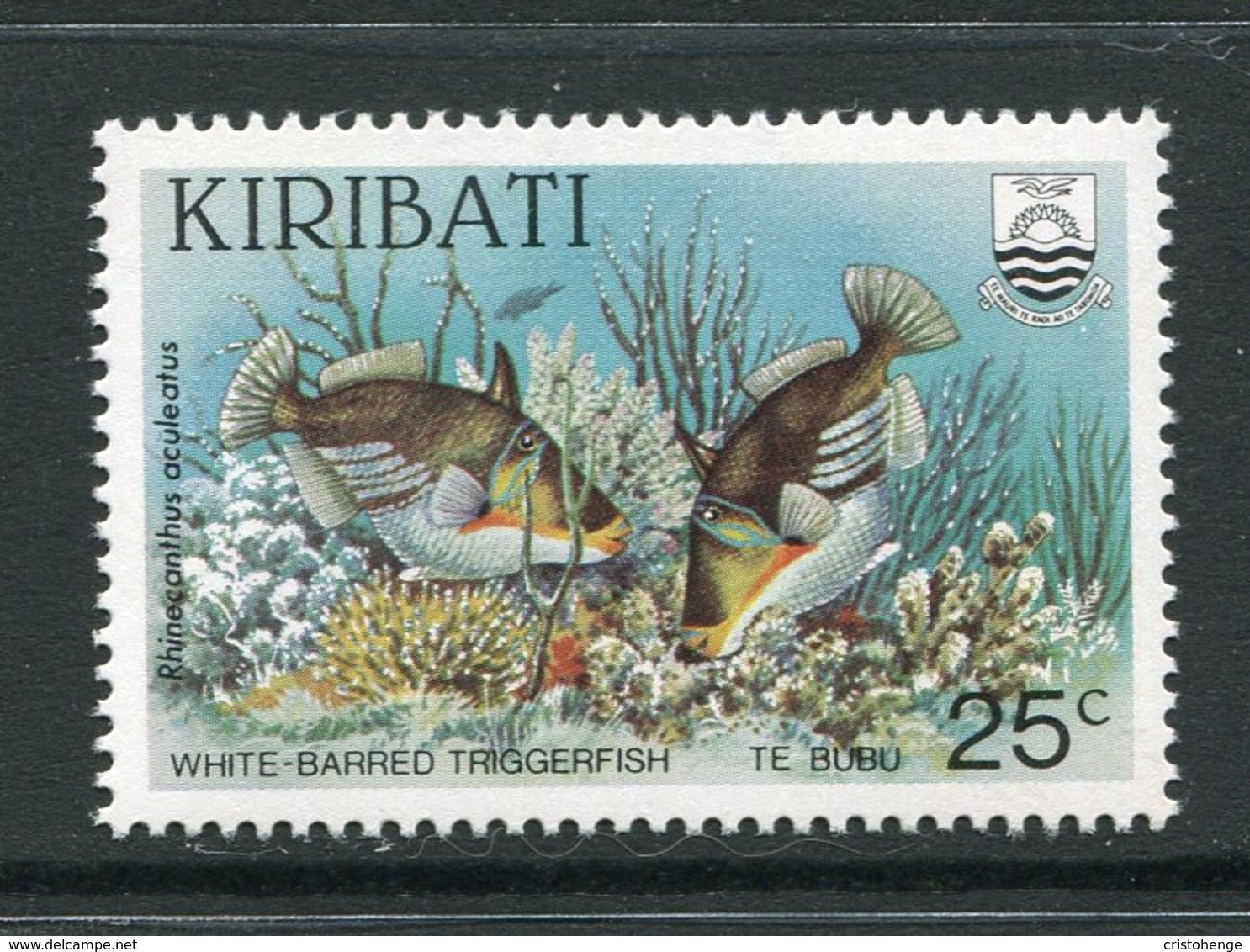 Kiribati 1985 Reef Fish - 25c Value - Wmk. Inverted - MNH (SG 233w) - Kiribati (1979-...)