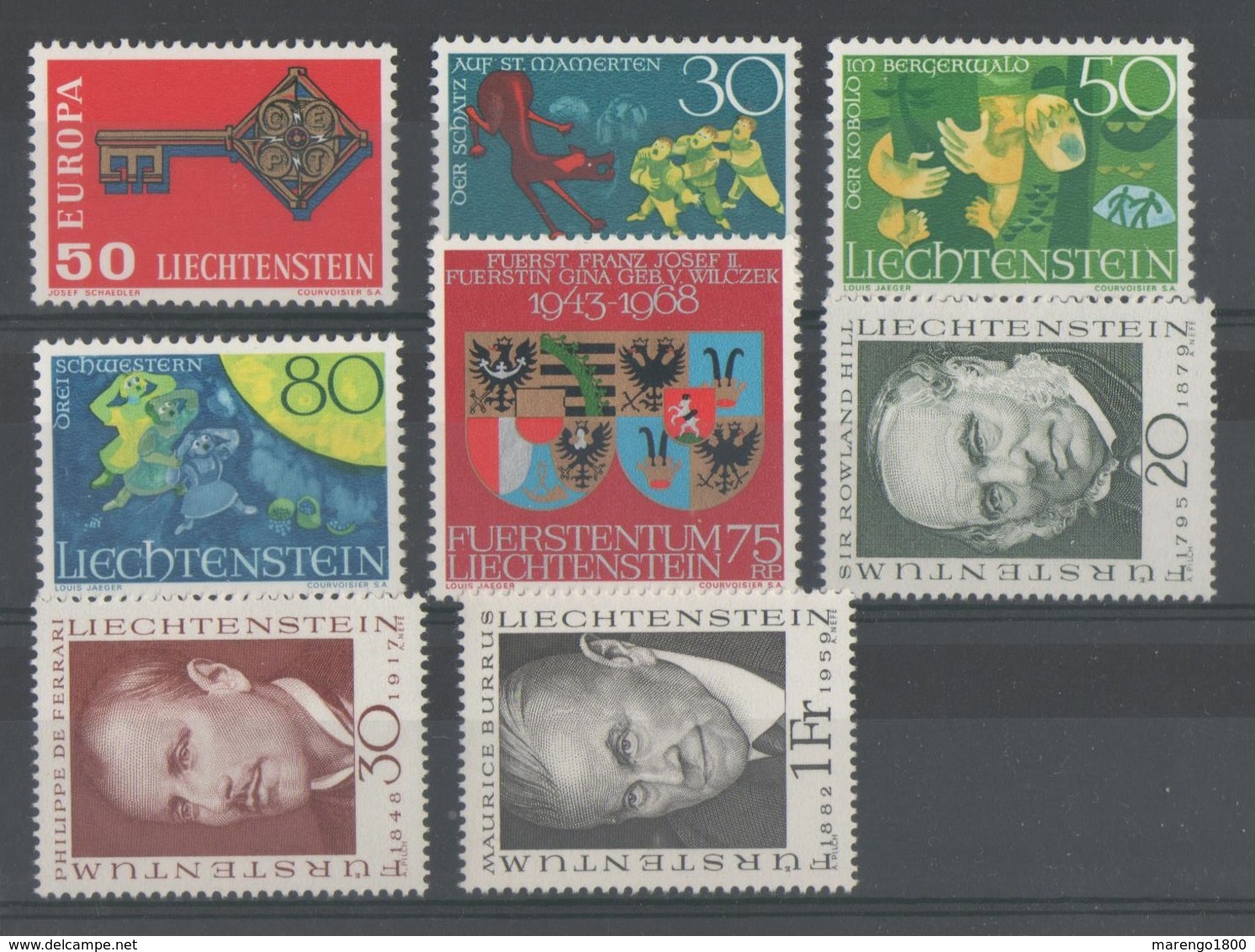 Liechtenstein 1968 - Annata 8 V.      (g5297) - Annate Complete