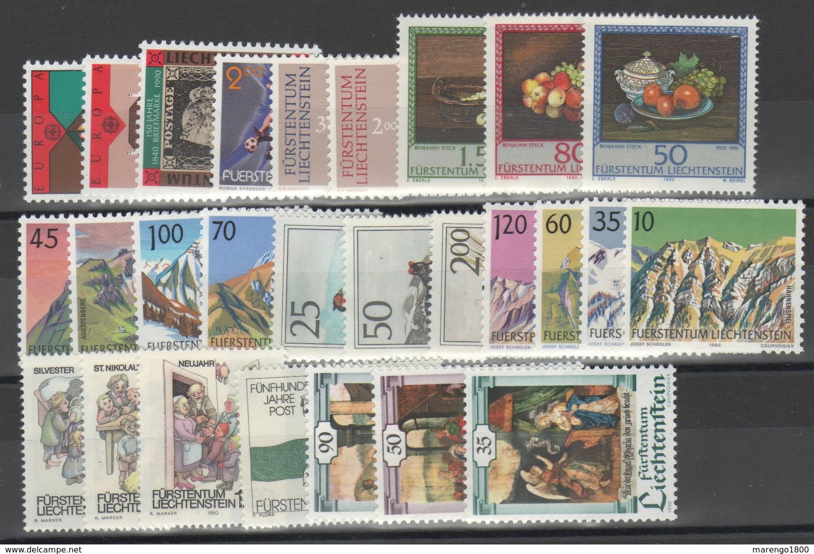 Liechtenstein 1990 - Annata 27 V.       (g5310) - Annate Complete