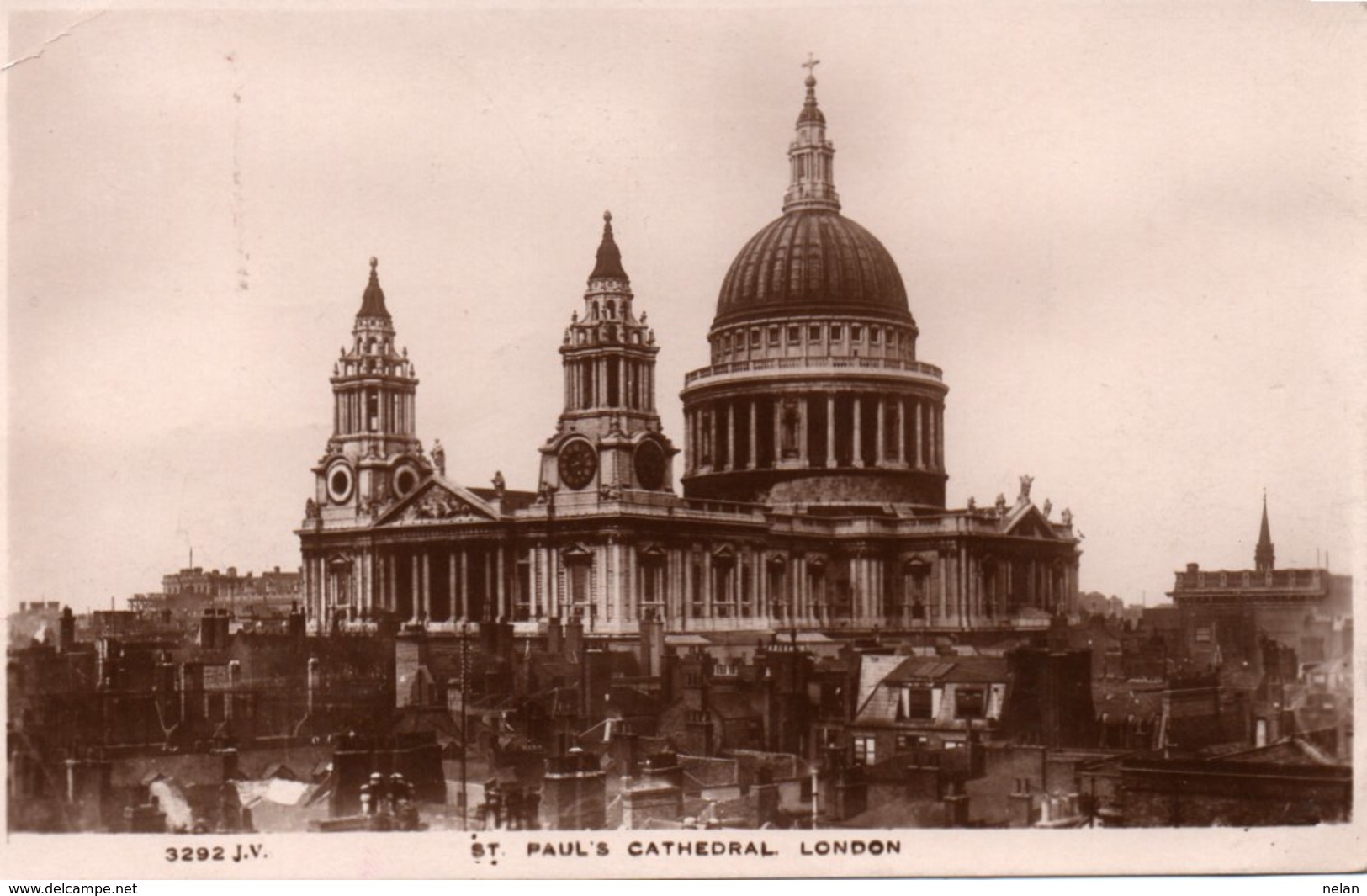 ST.PAUL S CATHEDRAL- LONDON-1930- VIAGGIATA-REAL PHOTO - St. Paul's Cathedral