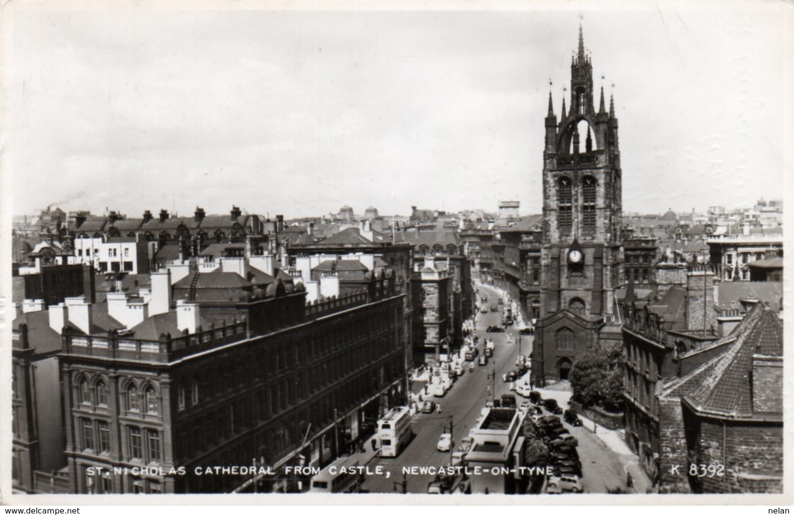 ST.NICHOLAS CATHEDRAL FROM CASTLE-NEWCASTLE-ON TYNE-1958- VIAGGIATA-REAL PHOTO - Newcastle-upon-Tyne