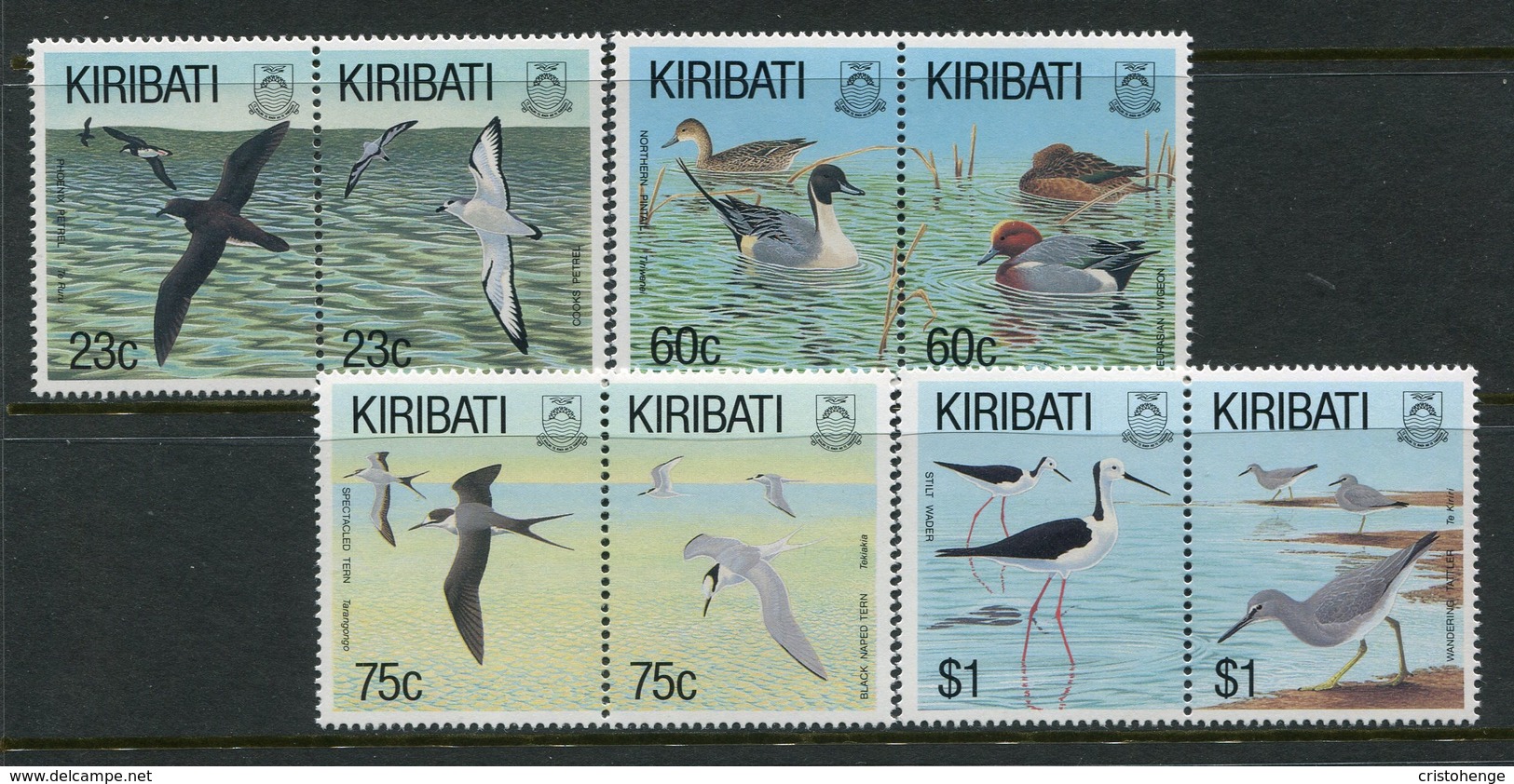 Kiribati 1993 Birds Set MNH (SG 394-401) - Kiribati (1979-...)