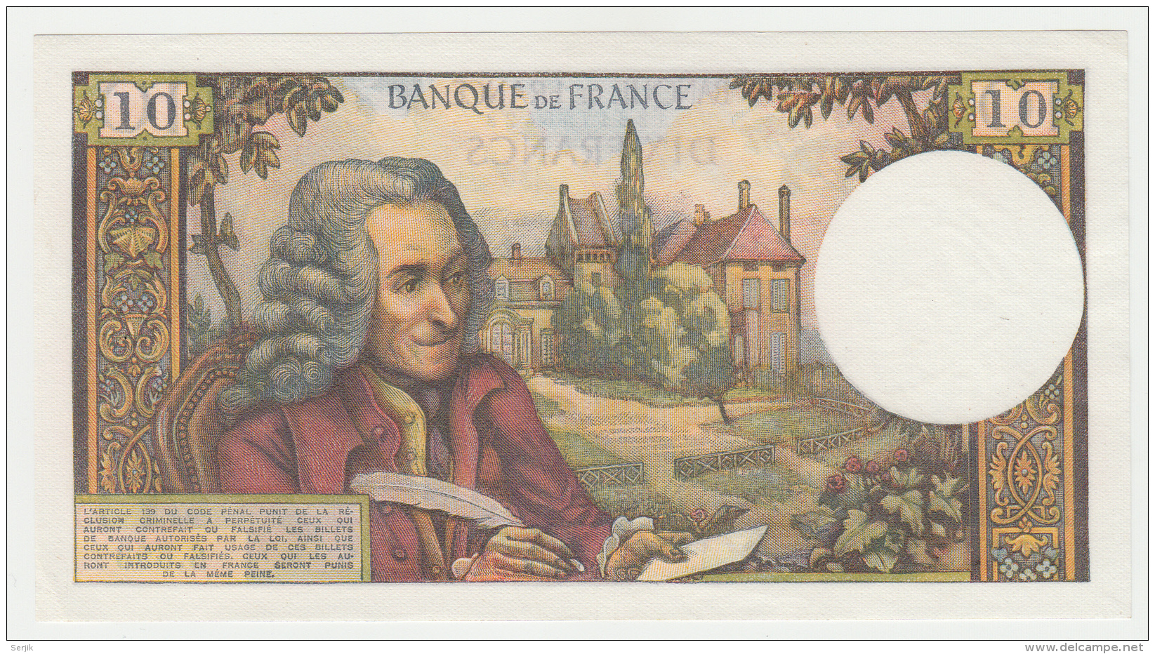 FRANCE 10 FRANCS 1970 UNC NEUF PICK 147c  147 C - 10 F 1963-1973 ''Voltaire''