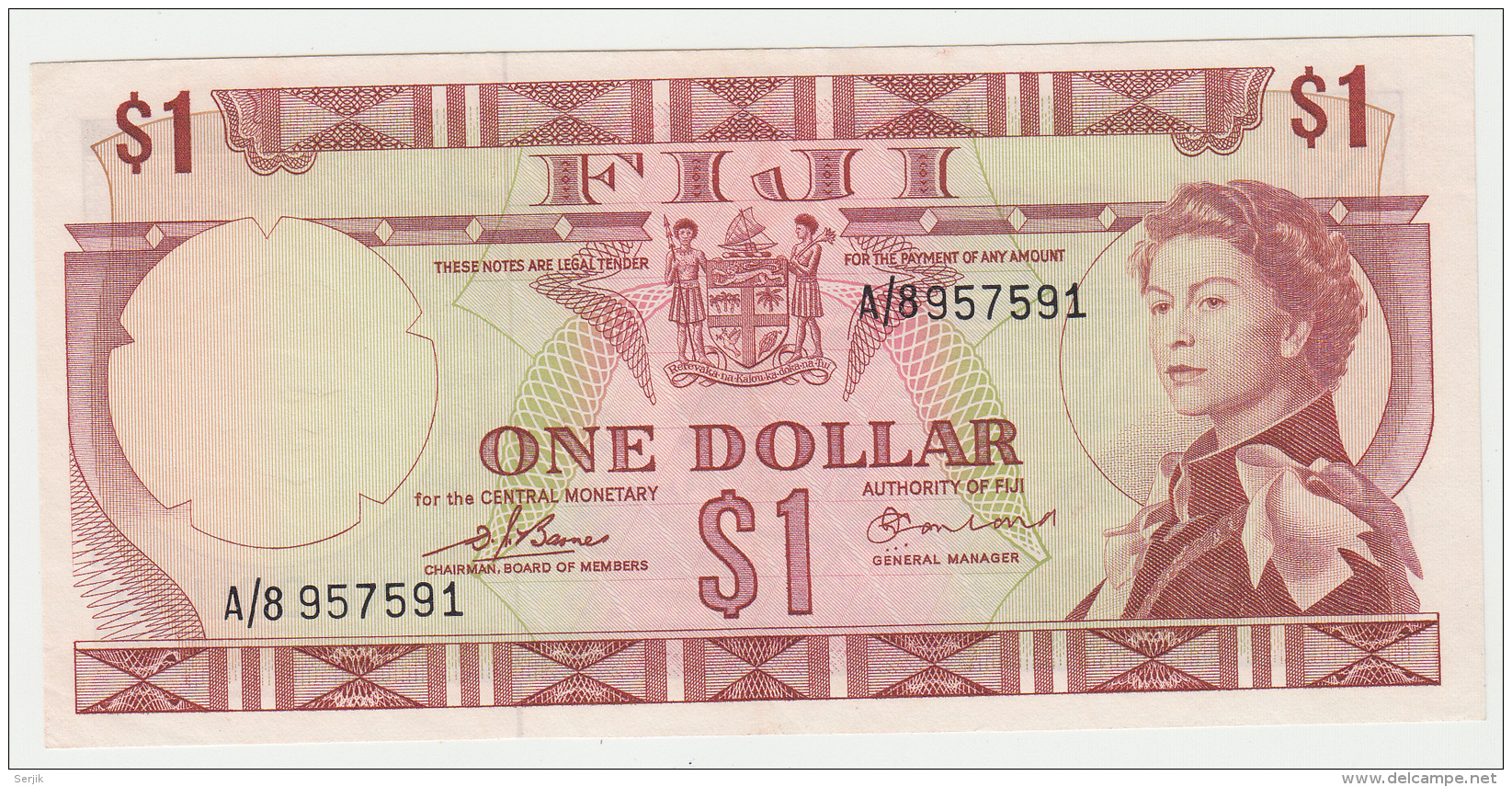 FIJI 1 Dollar 1974 XF++ AUNC Pick 71a  71 A - Fidji