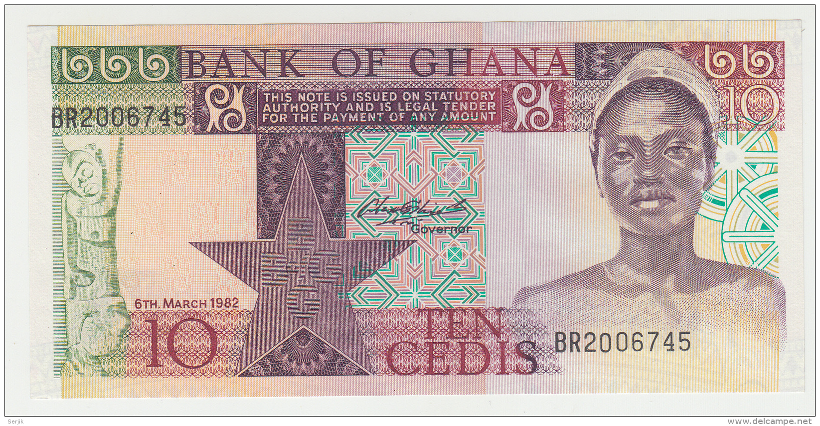 GHANA 10 CEDIS 1982 UNC NEUF PICK 20d  20 D - Ghana